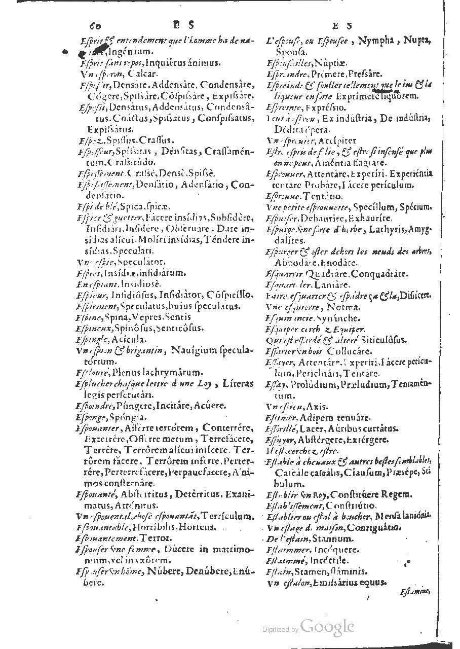 1564 - Henri Hylaire et Louis Cloquemin - Trésor des mots et traits français - BSB Munich