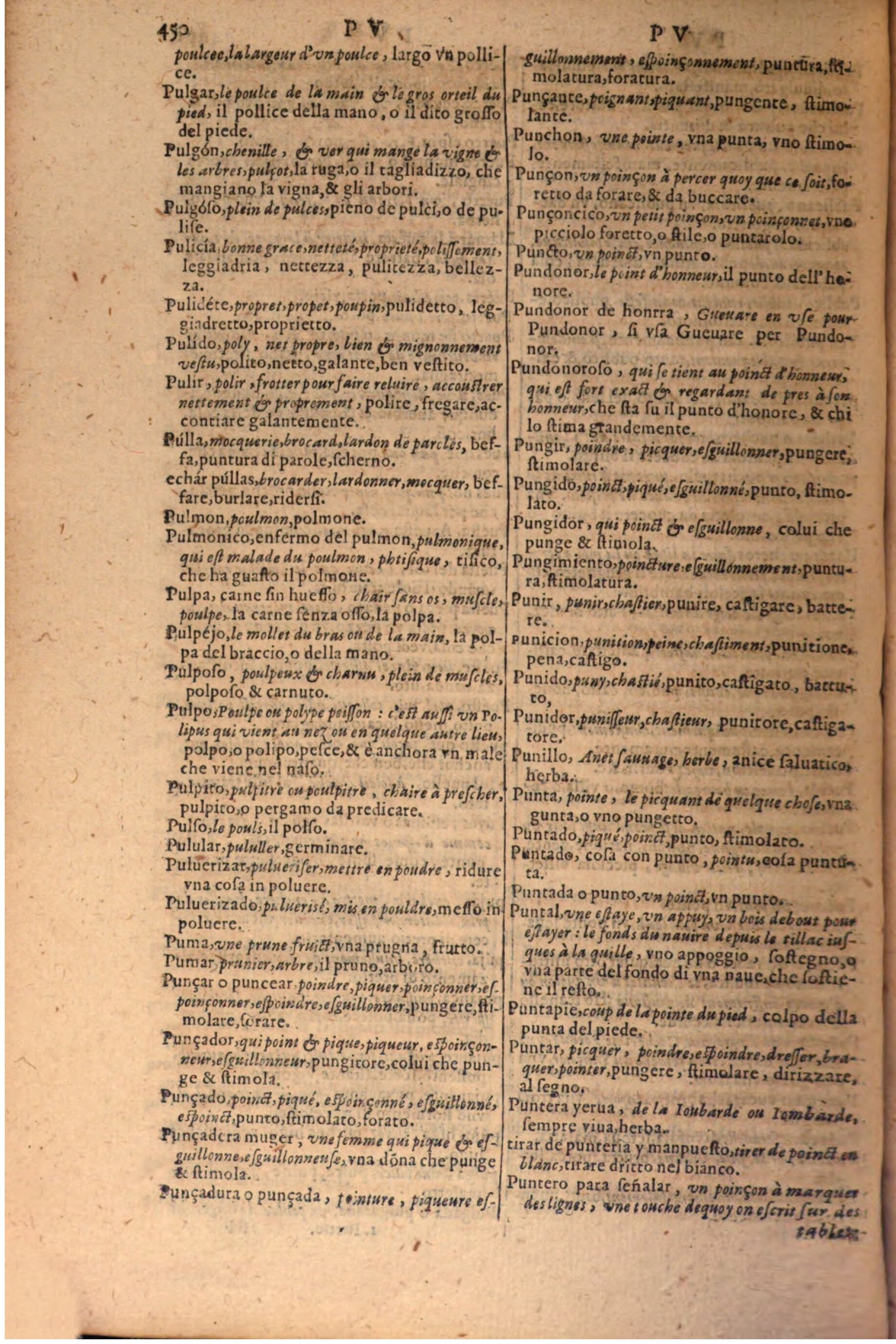 1606 - Samuel Crespin - Thresor des trois langues, francoise, italiene et espagnolle - BSB Munich
