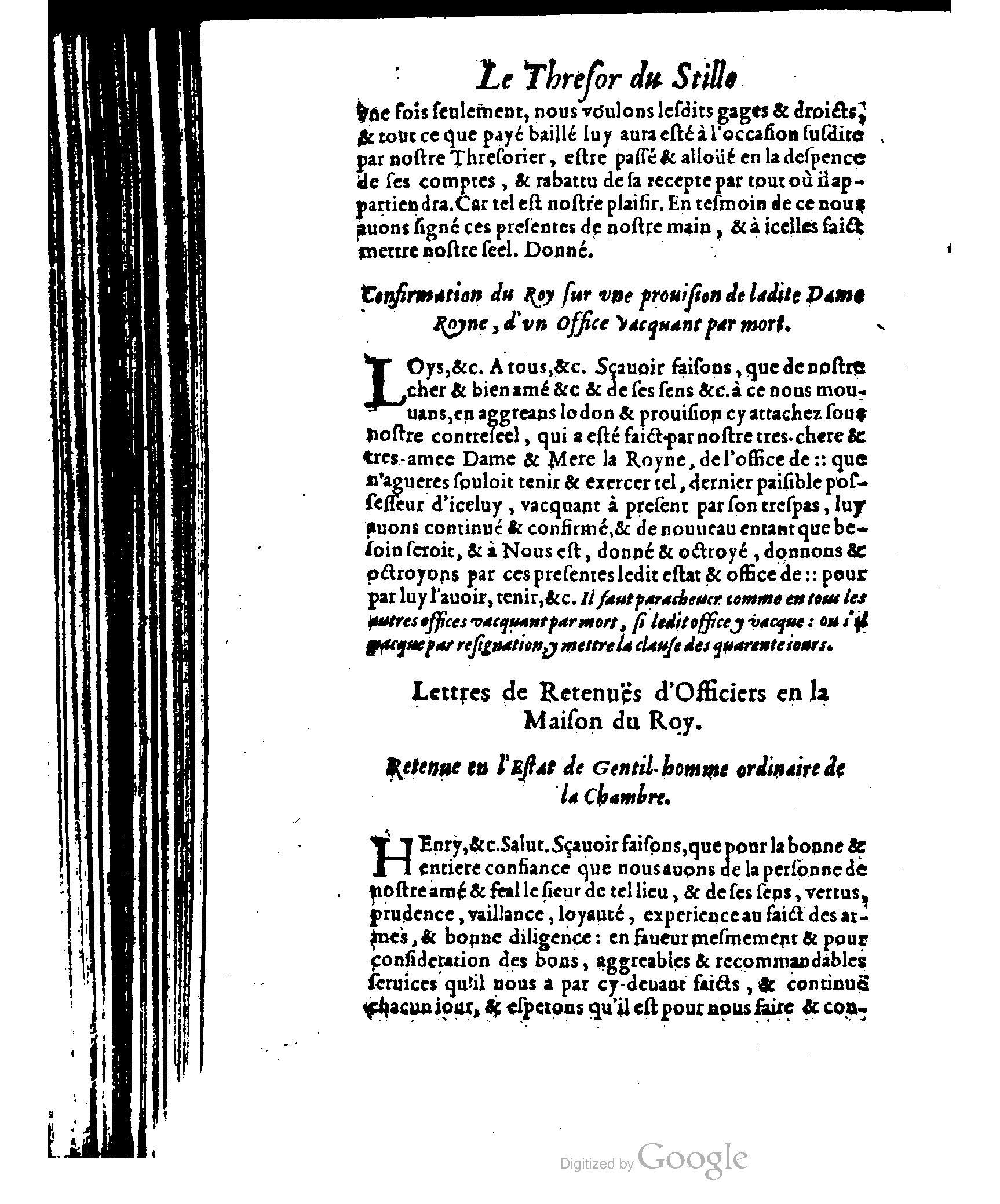 1614 - Jean Richer - Trésor du nouveau style et protocole de la chancellerie de France - BSB Munich