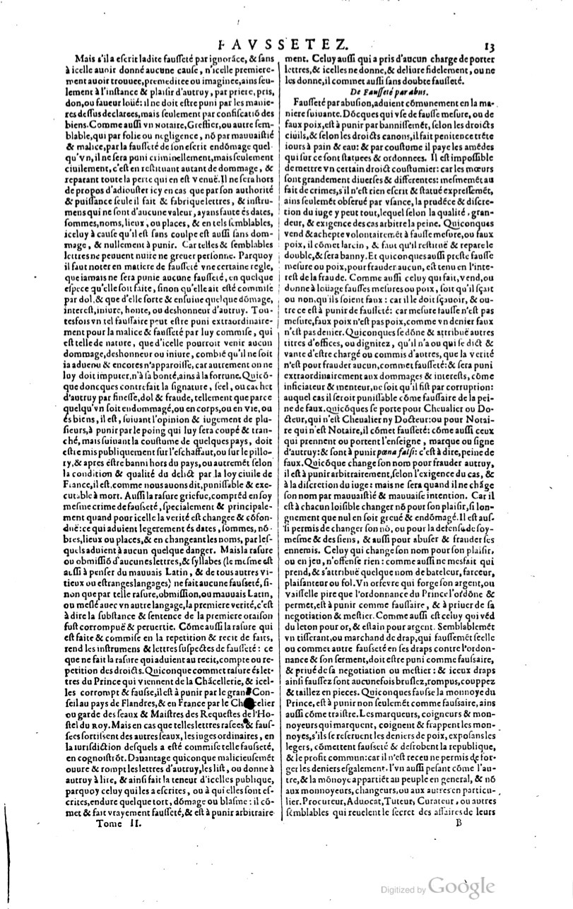 1629 - Veuve Nicolas Buon - Trésor du droit français (21754 T. 2) - BM Lyon