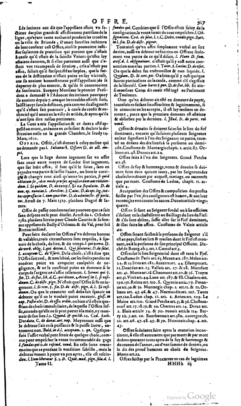 1629 - Veuve Nicolas Buon - Trésor du droit français (29620 T. 2) - BM Lyon