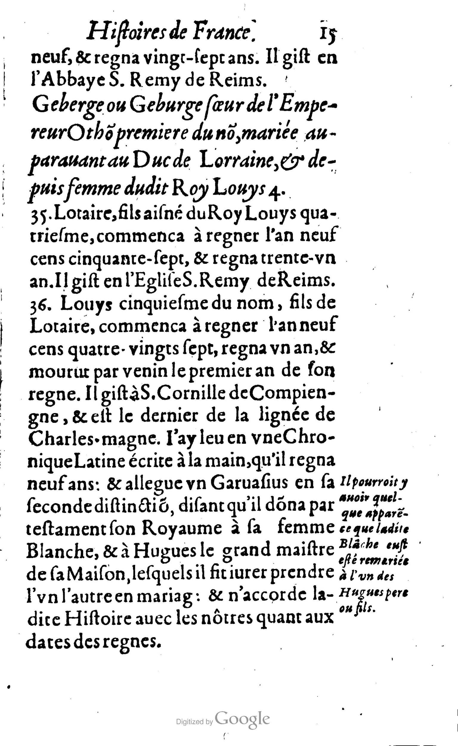1638 - Jean Corrozet - Trésor des histoires de France - BM Lyon