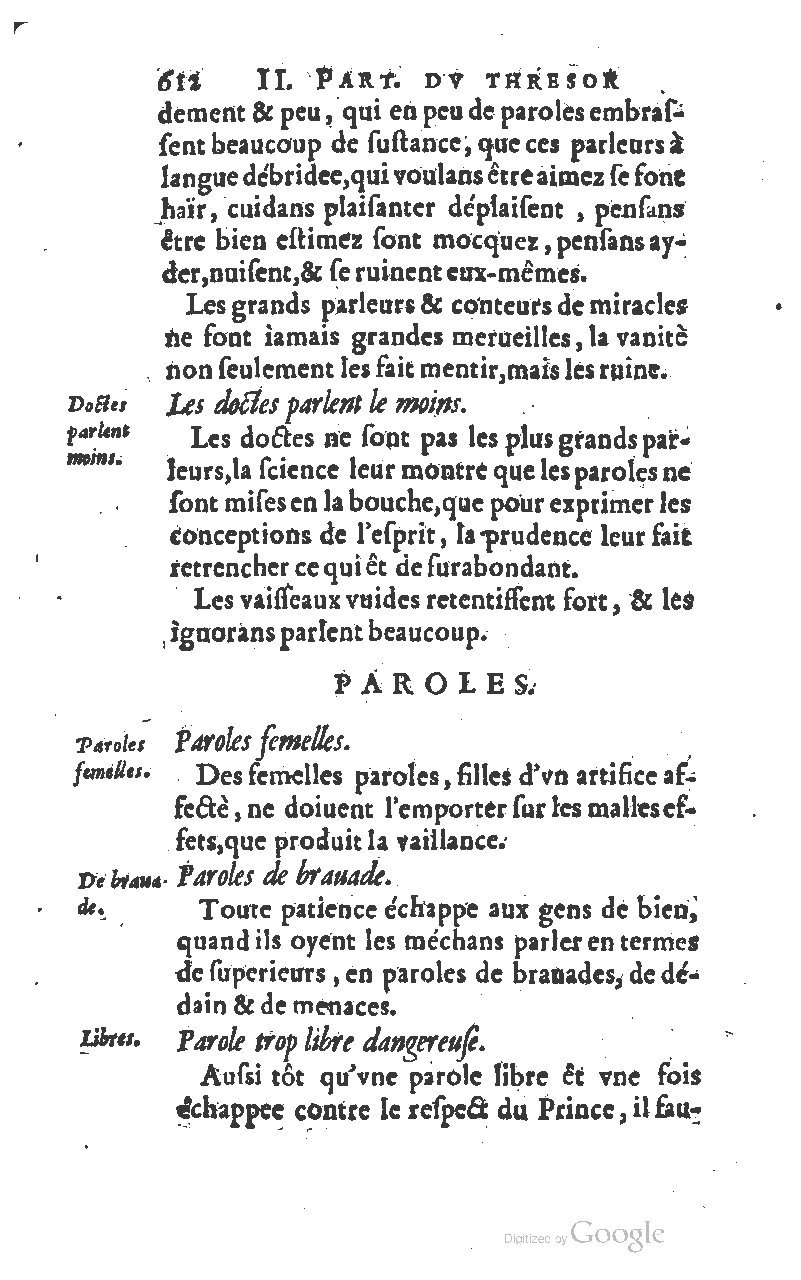 1610 - Louis Coste - Trésor de l’éloquence française (Seconde partie) - BM Lyon
