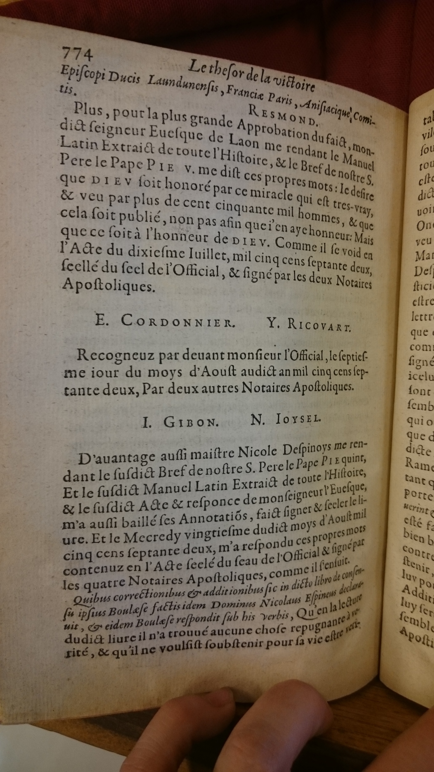 1578 - Nicolas Chesneau - Trésor et entière histoire de la triomphante victoire du corps de Dieu sur l’esprit malin - BM Lyon 1578 - Nicolas Chesneau - Trésor et entière histoire de la triomphante victoire du corps de Dieu sur l’esprit malin - BM Lyon