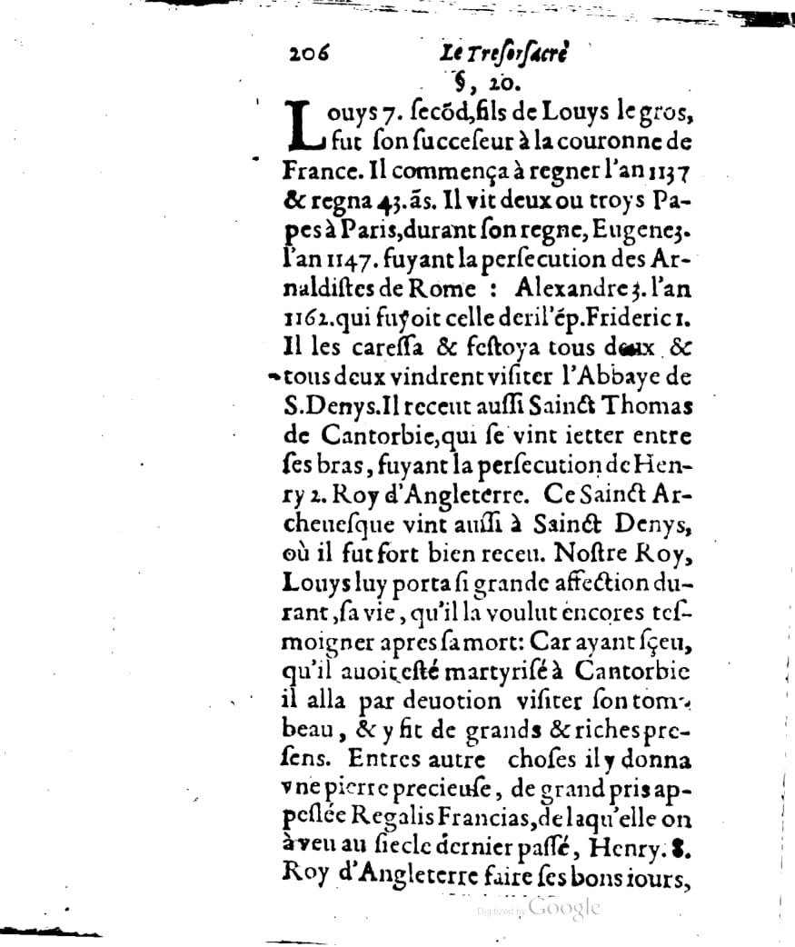 1636 - Jean Billaine - Trésor sacré ou inventaire des saintes reliques - British Library