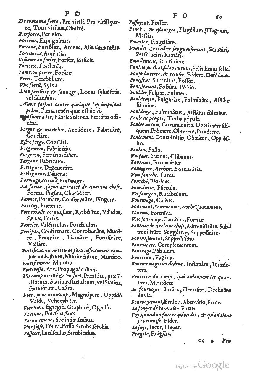 1558 - Guillaume Rouillé - Trésor des mots et traits français - BSB Munich