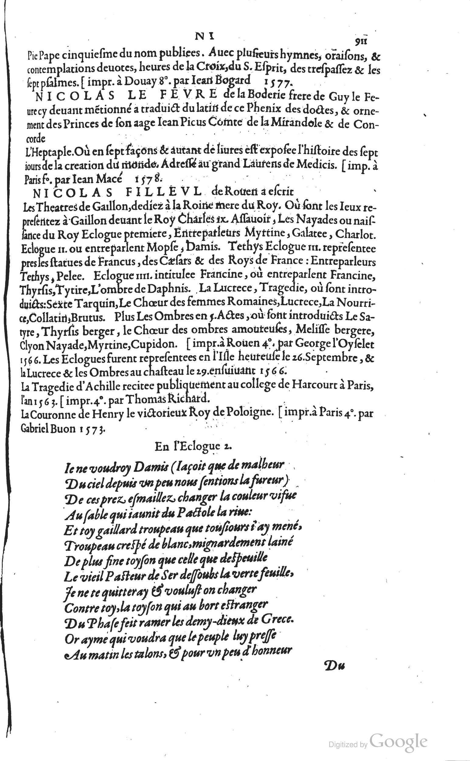 1585 - Barthélemy Honorat - Bibliothèques françaises - BSB Munich