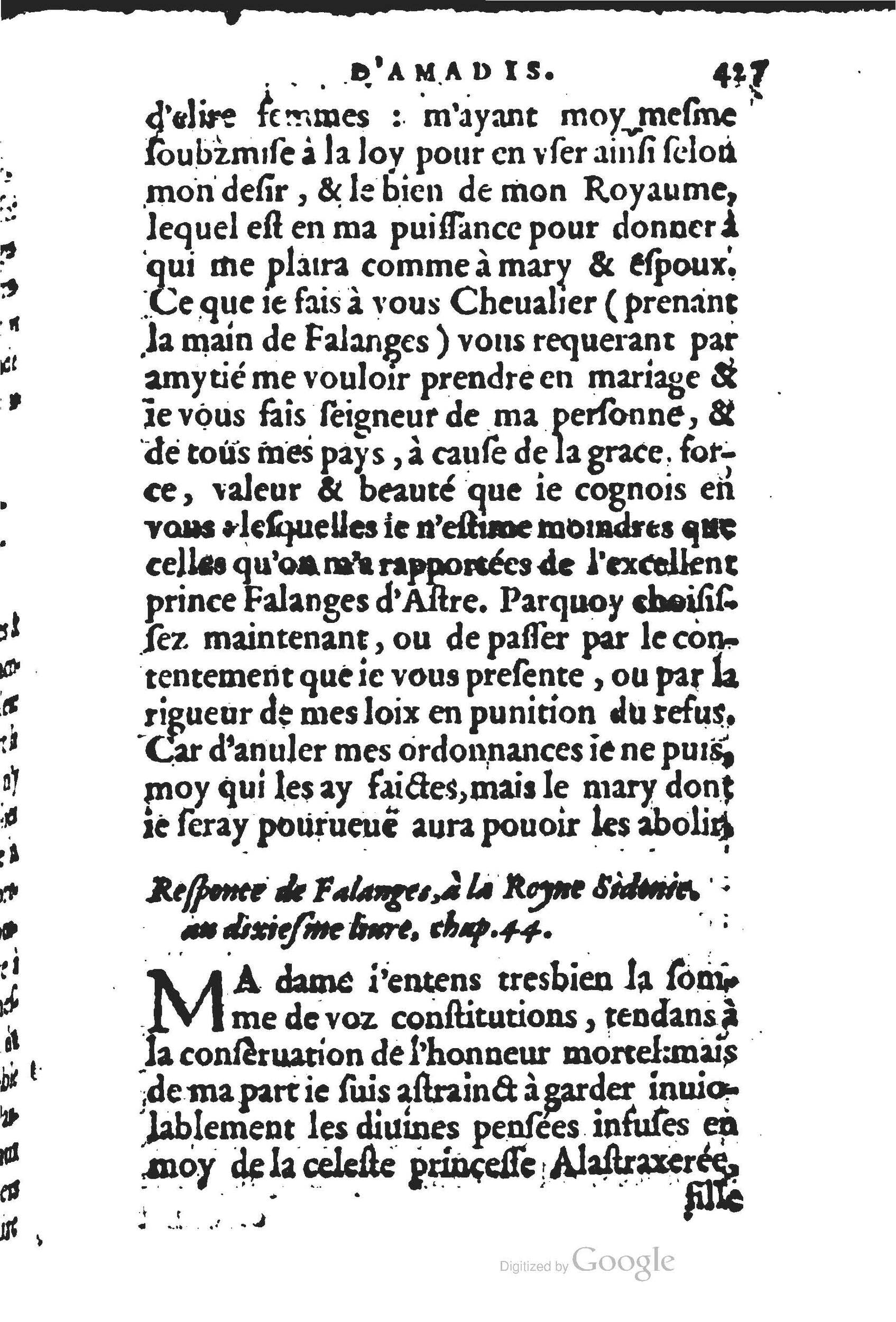 1560 - Jean d’Ogerolles et Gabriel Cotier Lyon - Trésor des Amadis - BSB Munich
