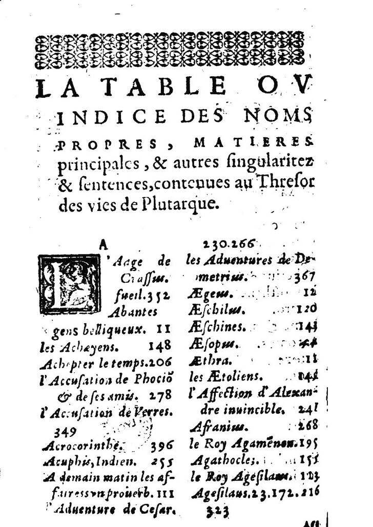 1611 - Pierre Rigaud - Trésor des vies de Plutarque - BM Lyon