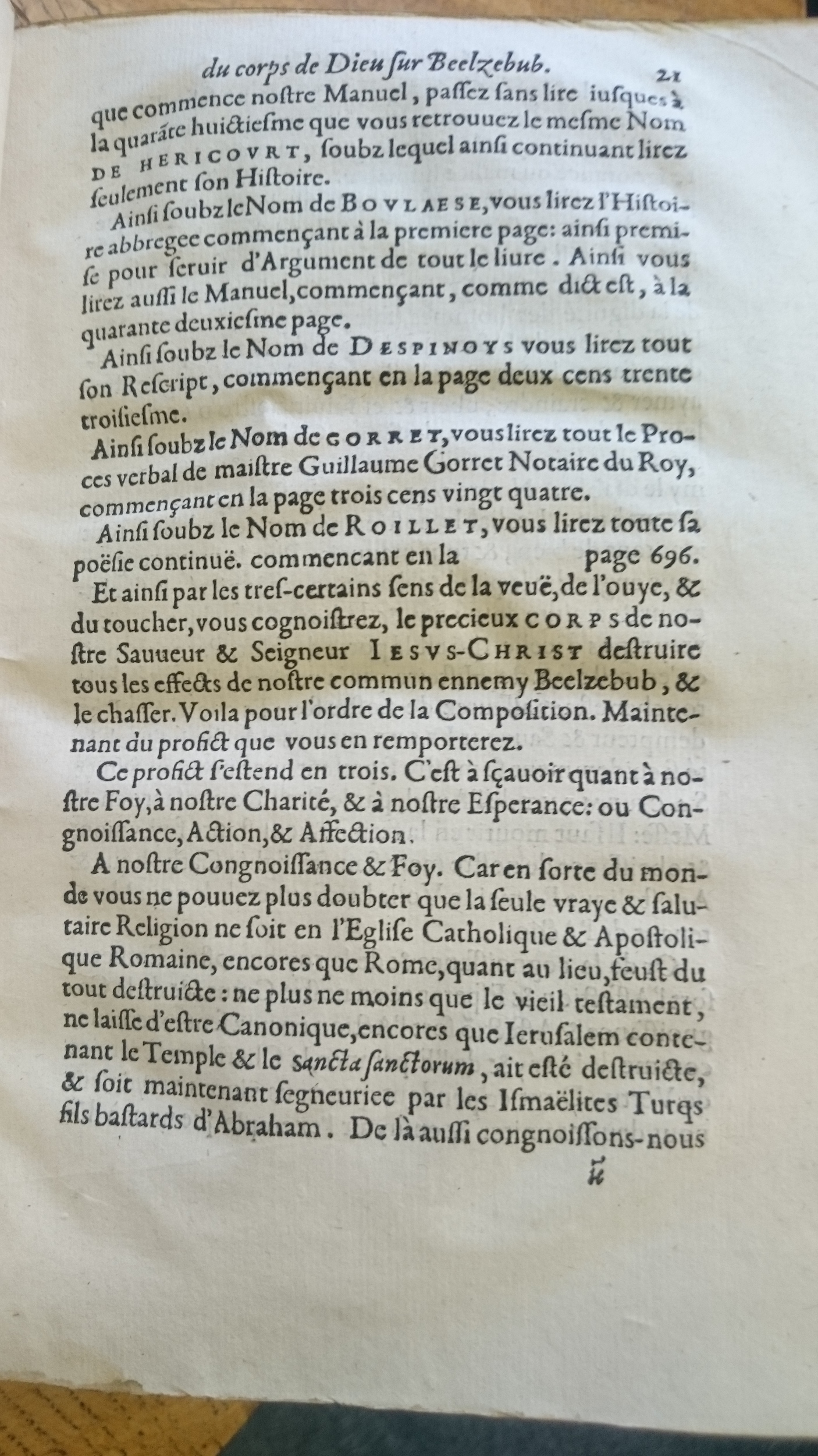 1578 - Nicolas Chesneau - Trésor et entière histoire de la triomphante victoire du corps de Dieu sur l’esprit malin - Douai Quincy