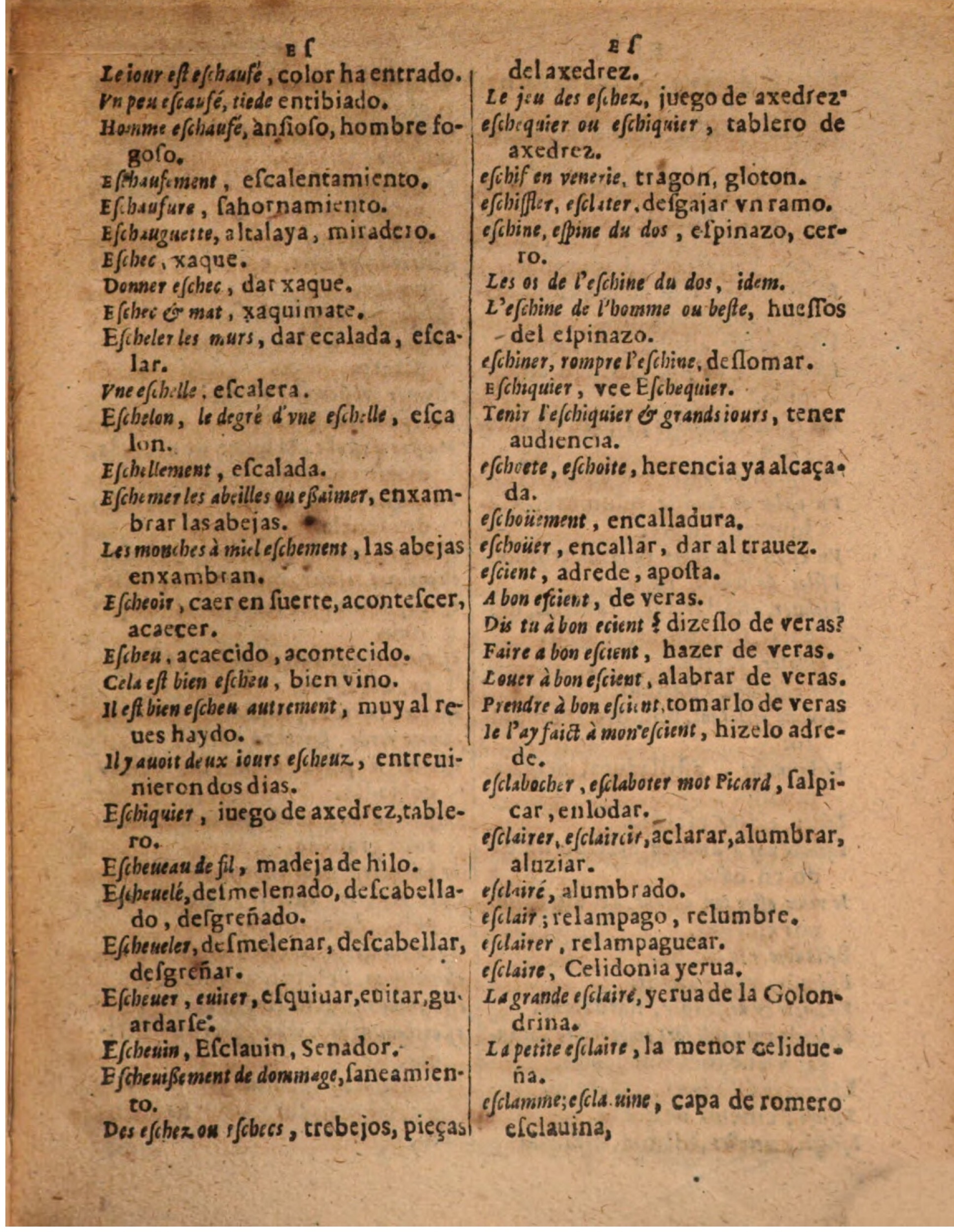1624 - Hubert Antoine - Trésor des deux langues espagnole et française (Seconde partie) - BSB Munich