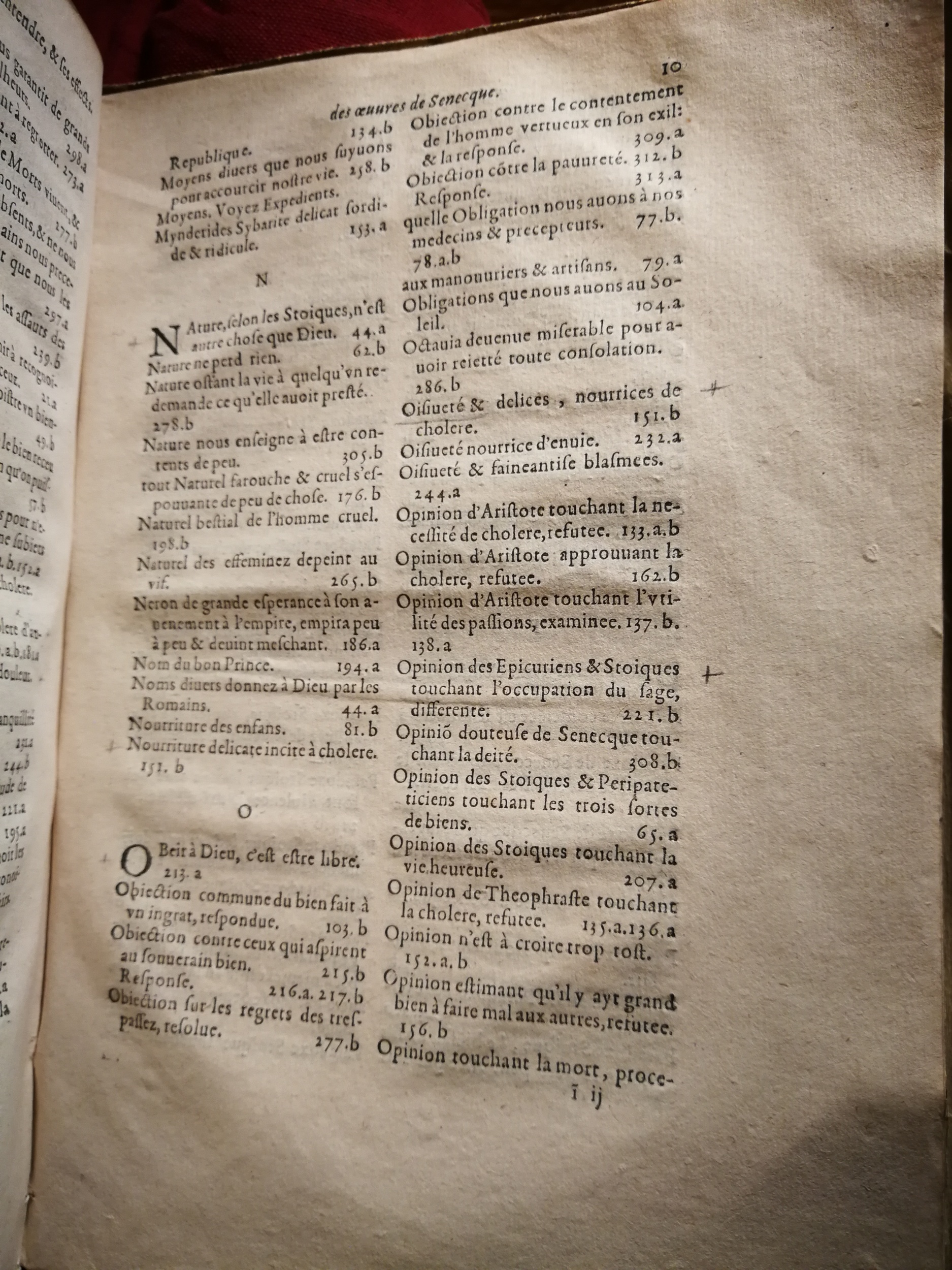 1595 - Jean Houzé - Œuvres morales et mêlées de Sénèque, Trésor de philosophie morale - T. 1 - BnF