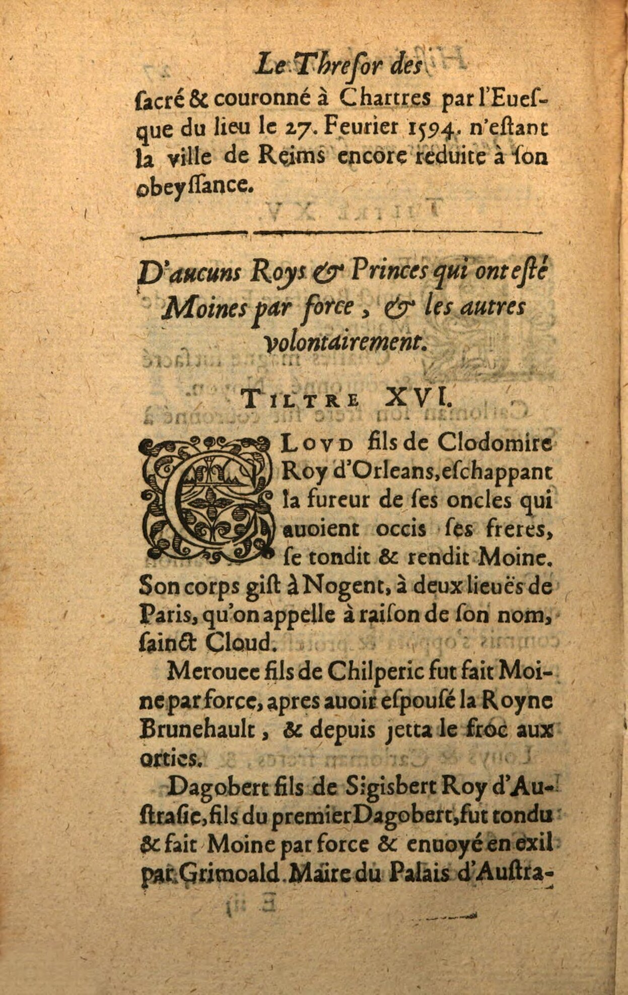 1639 - Jean Corrozet - Trésor des histoires de France - BSB Munich 1639 - Jean Corrozet - Trésor des histoires de France - BSB Munich
