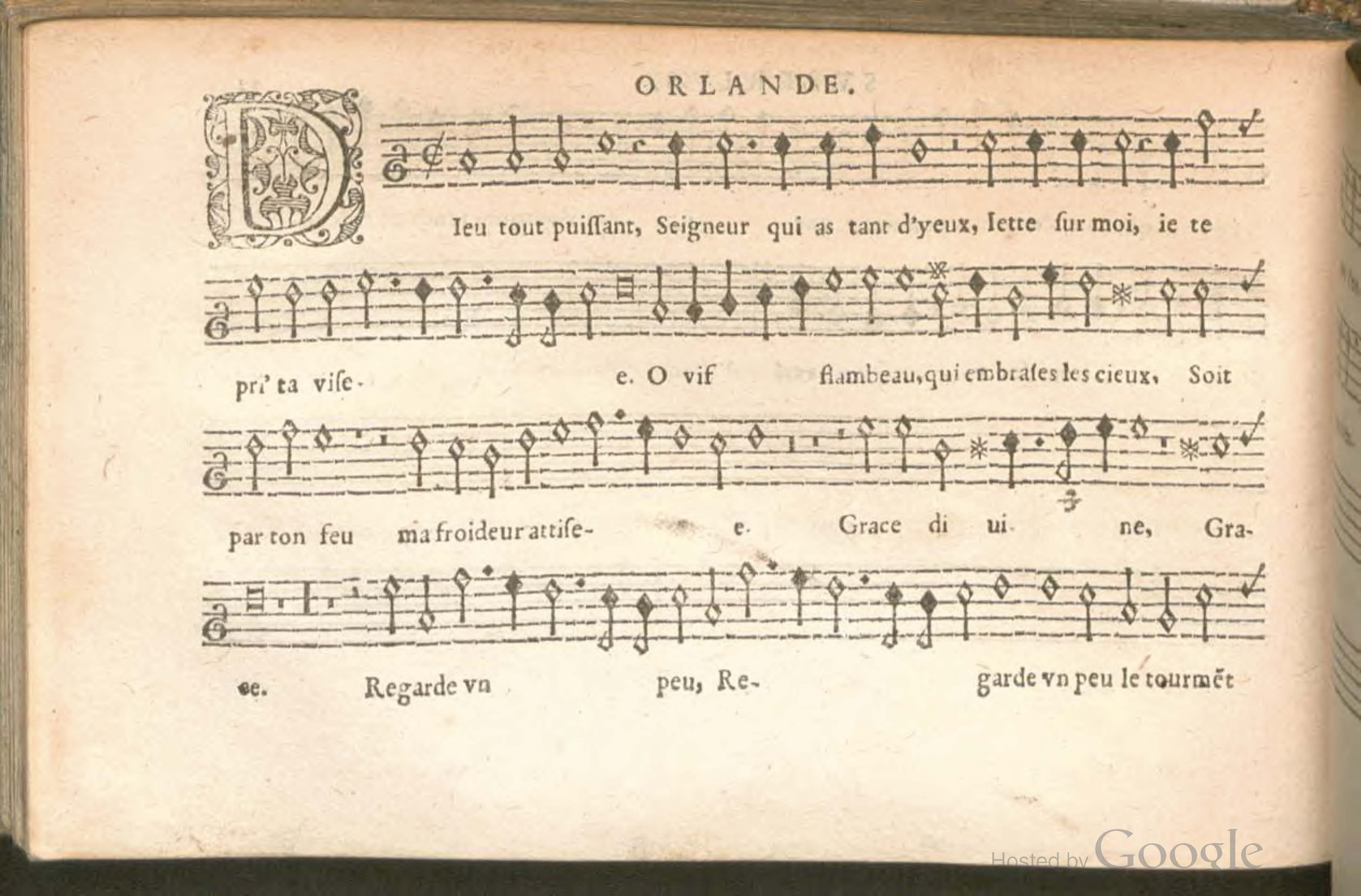1576 - [Pierre de Saint-André] - Trésor de musique d’Orlande de Lassus Superius - BSB Munich