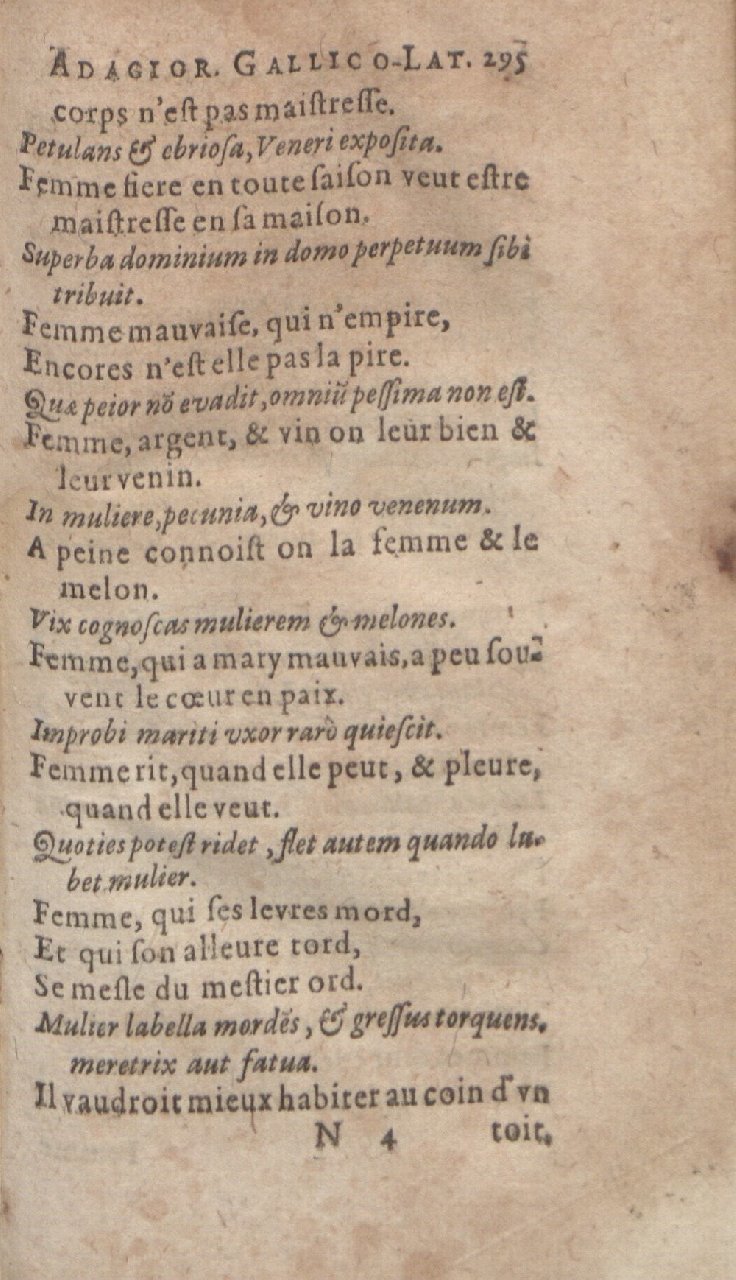 1612 - Dominicus Custos - Trésor des proverbes français  - Bibliopol-Olomuc