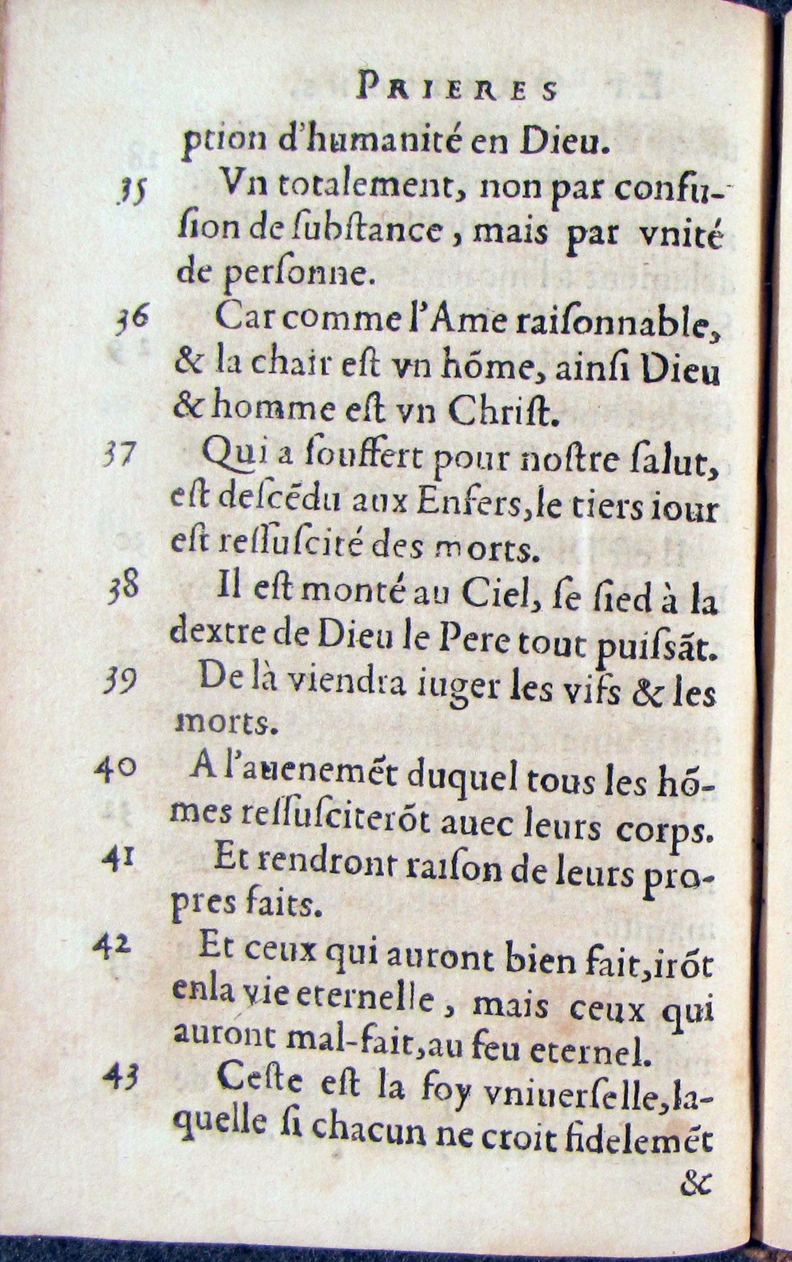 1572 - Antoine Certia - Trésor des prières, oraisons et instructions chrétiennes - Nîmes