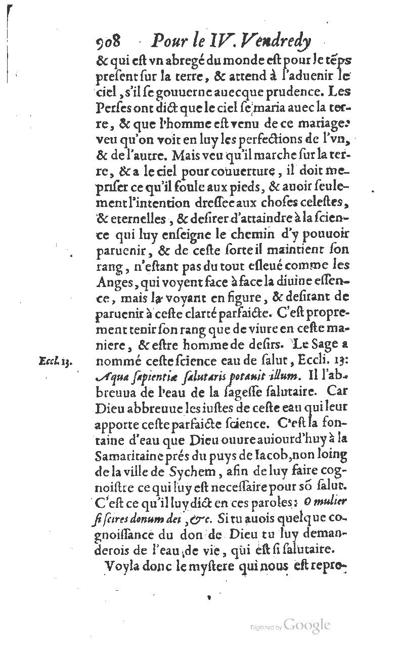 1607 - Nicolas Du Fossé - Trésor quadragésimal - T 01 - BM Lyon