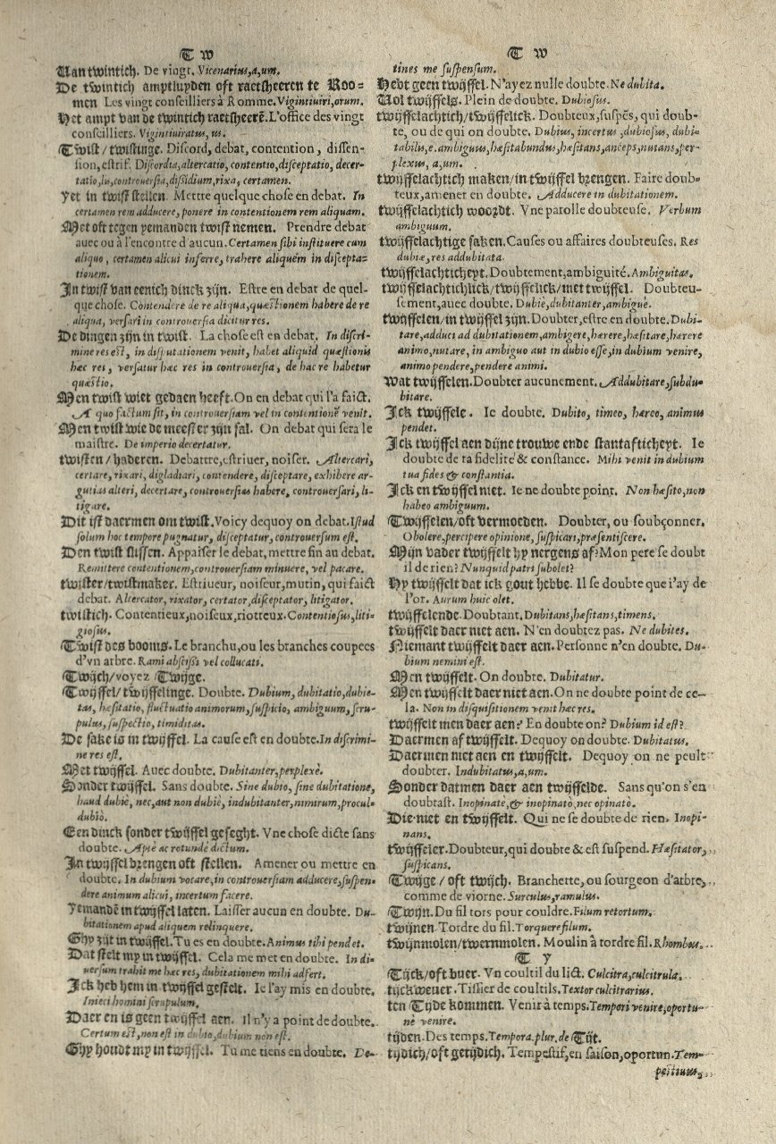 1573 - Christophe Plantin - Trésor du langage bas-allemand - Greifswald