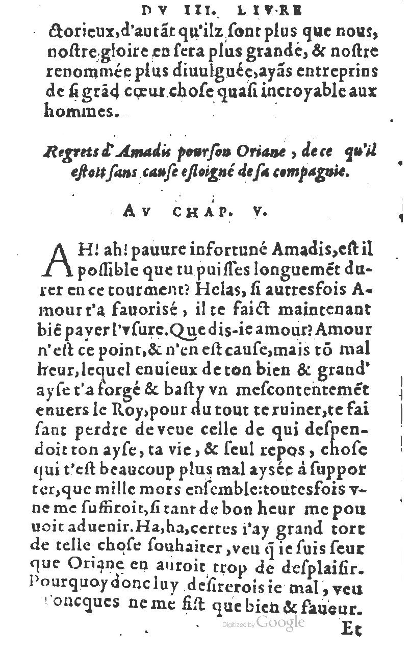 1582 - Jean Huguetan - Trésor des Amadis T. 1 - BM Lyon