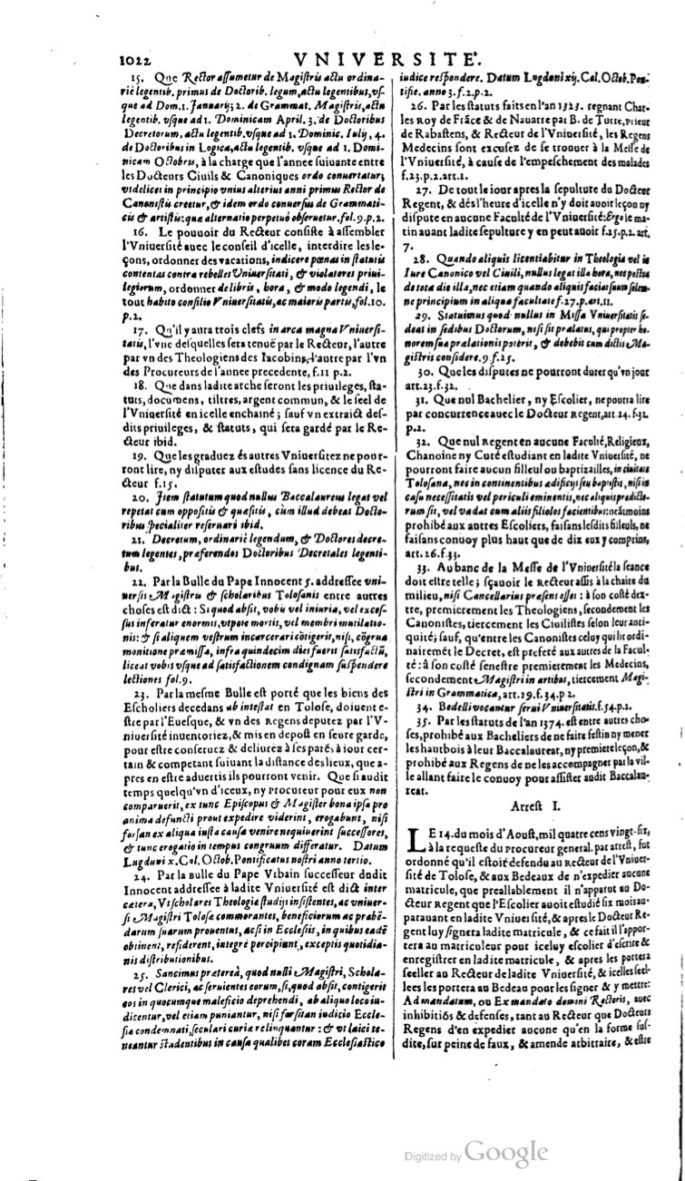 1629 - Veuve Nicolas Buon - Trésor du droit français (21754 T. 3) - BM Lyon