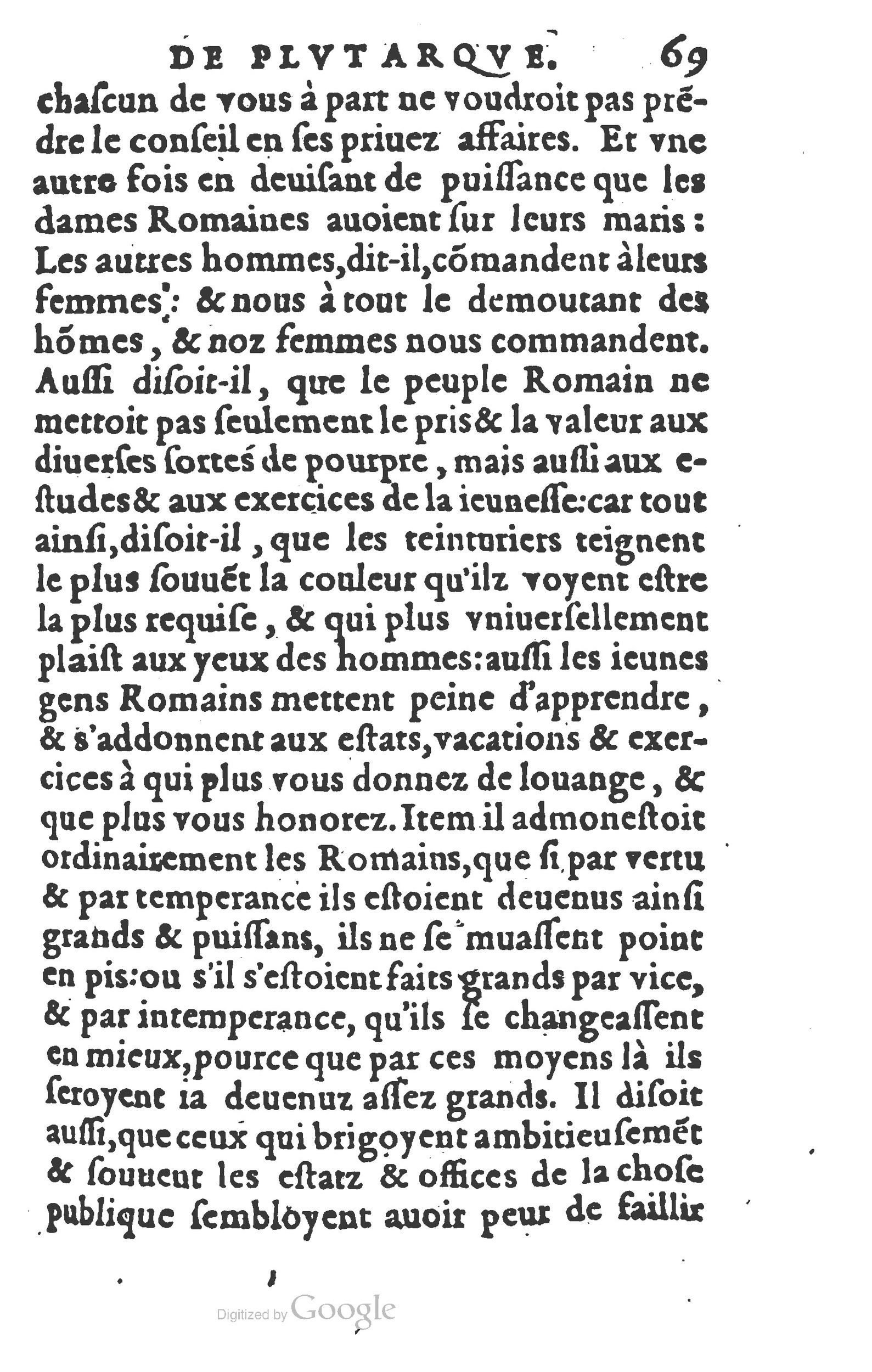 1577 - Claude Micard - Trésor des vies de Plutarque - BSB Munich