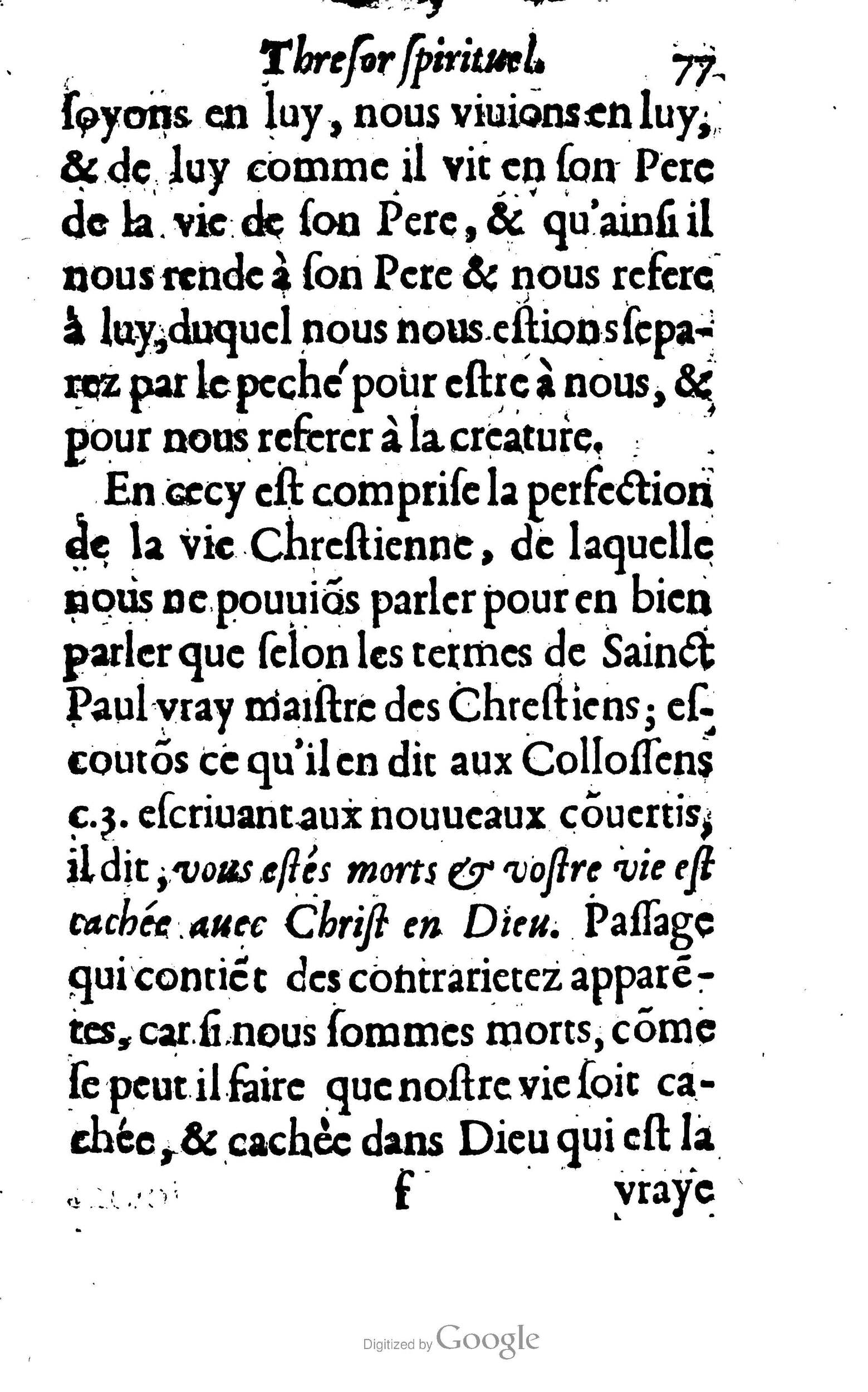 1633 - François Waudré - Trésor spirituel contenant les excellences du christianisme - BM Lyon