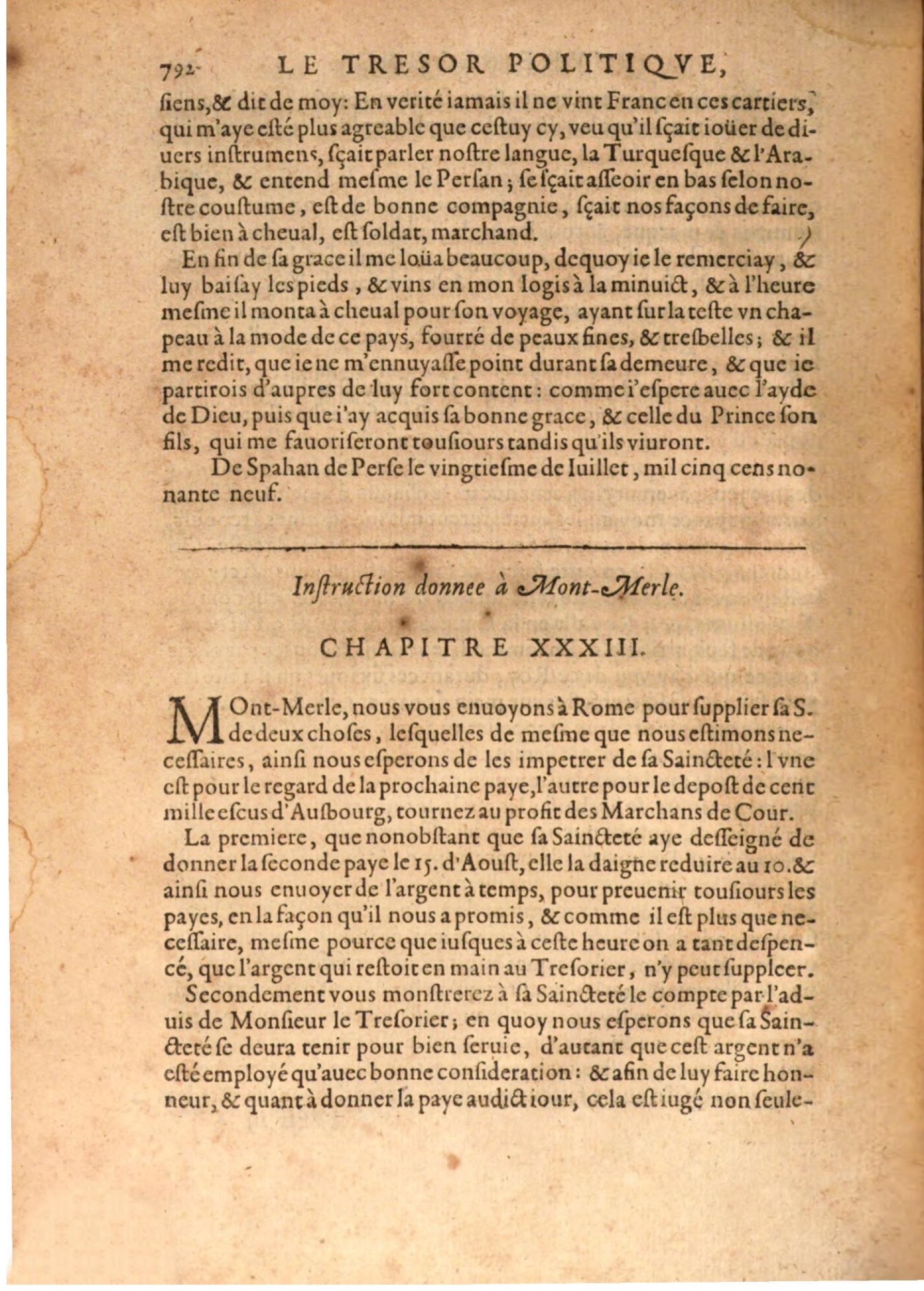 1608 - Nicolas Du Fossé - Trésor politique - BSB Munich