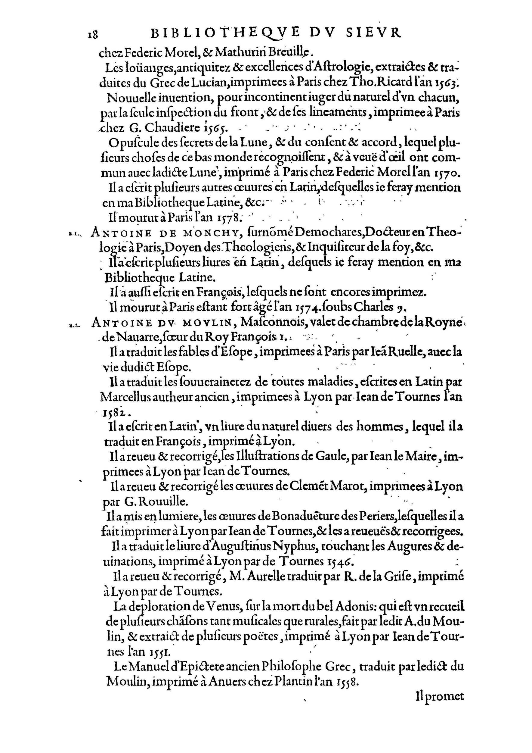 1584 - Abel L&#039;Angelier - Bibliothèques françaises - BnF