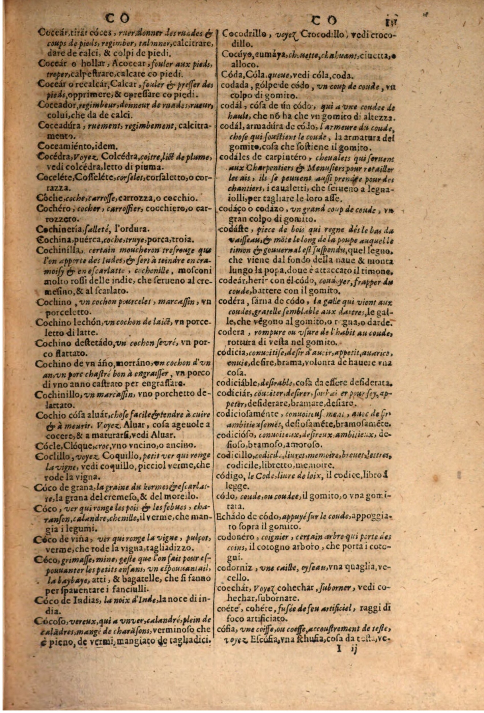 1606 - Samuel Crespin - Thresor des trois langues, francoise, italiene et espagnolle - BSB Munich