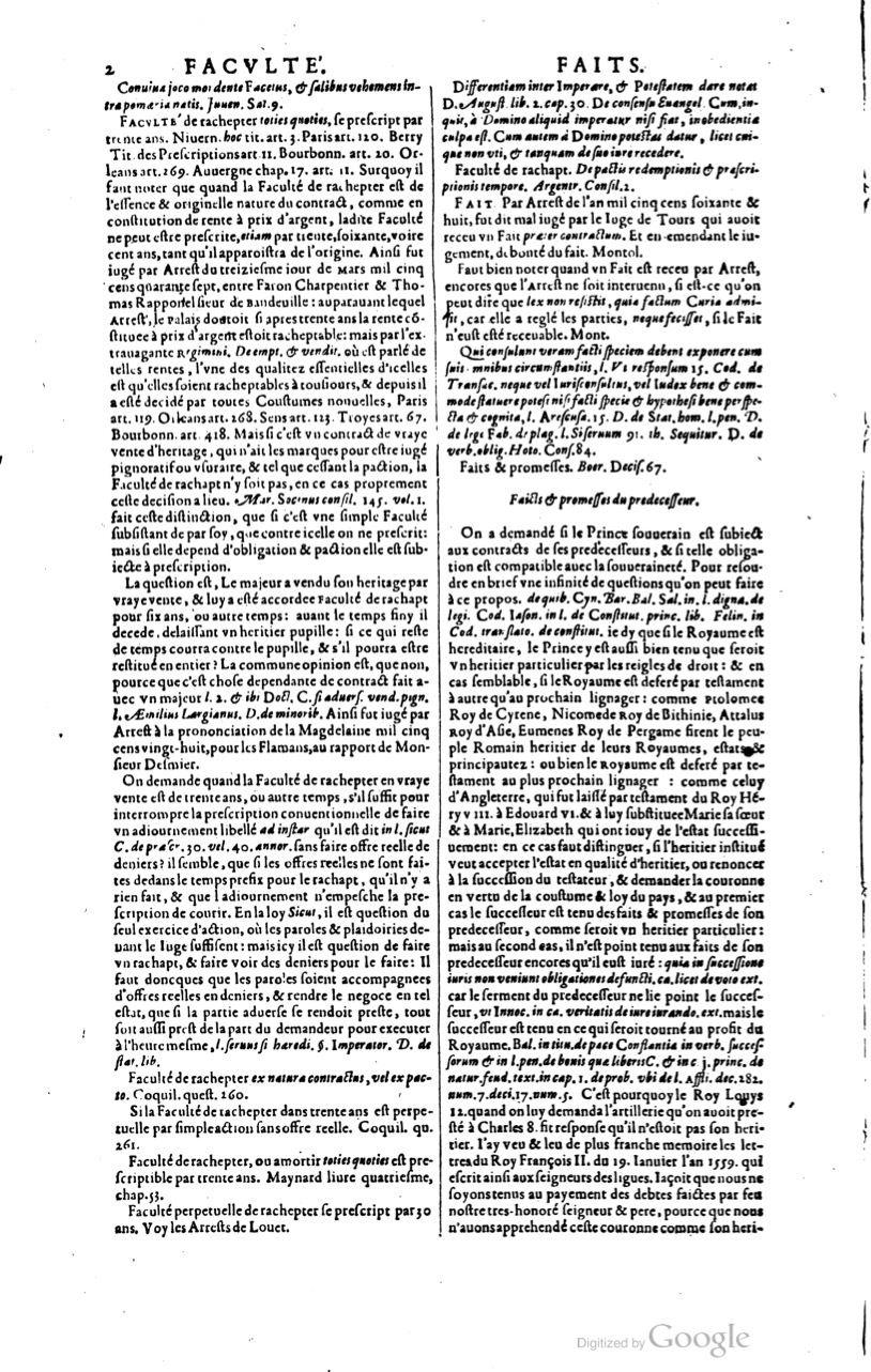 1629 - Veuve Nicolas Buon - Trésor du droit français (21754 T. 2) - BM Lyon