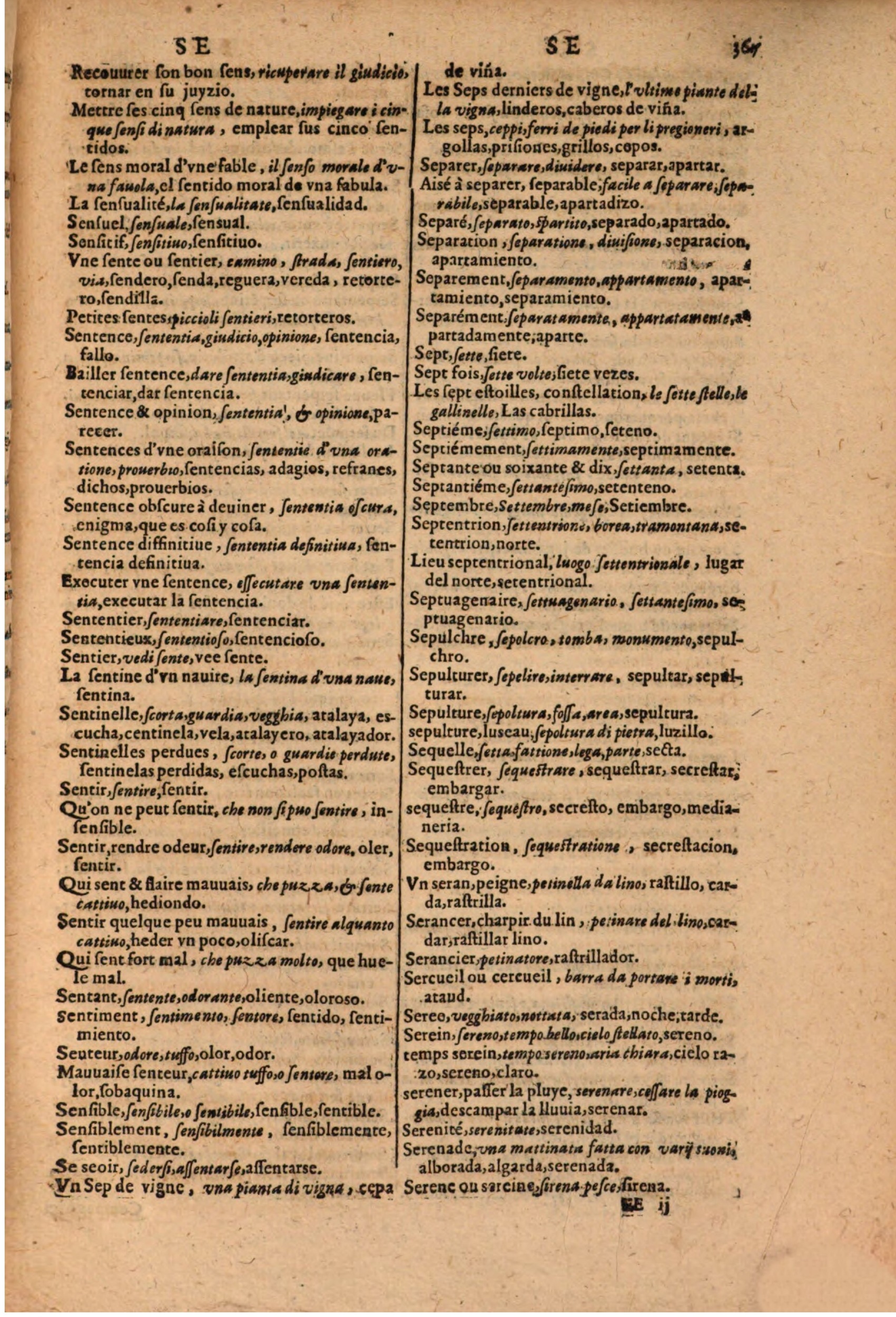 1616 - Pierre de la Rovière - Trésor des trois langues (Seconde partie) - BSB Munich