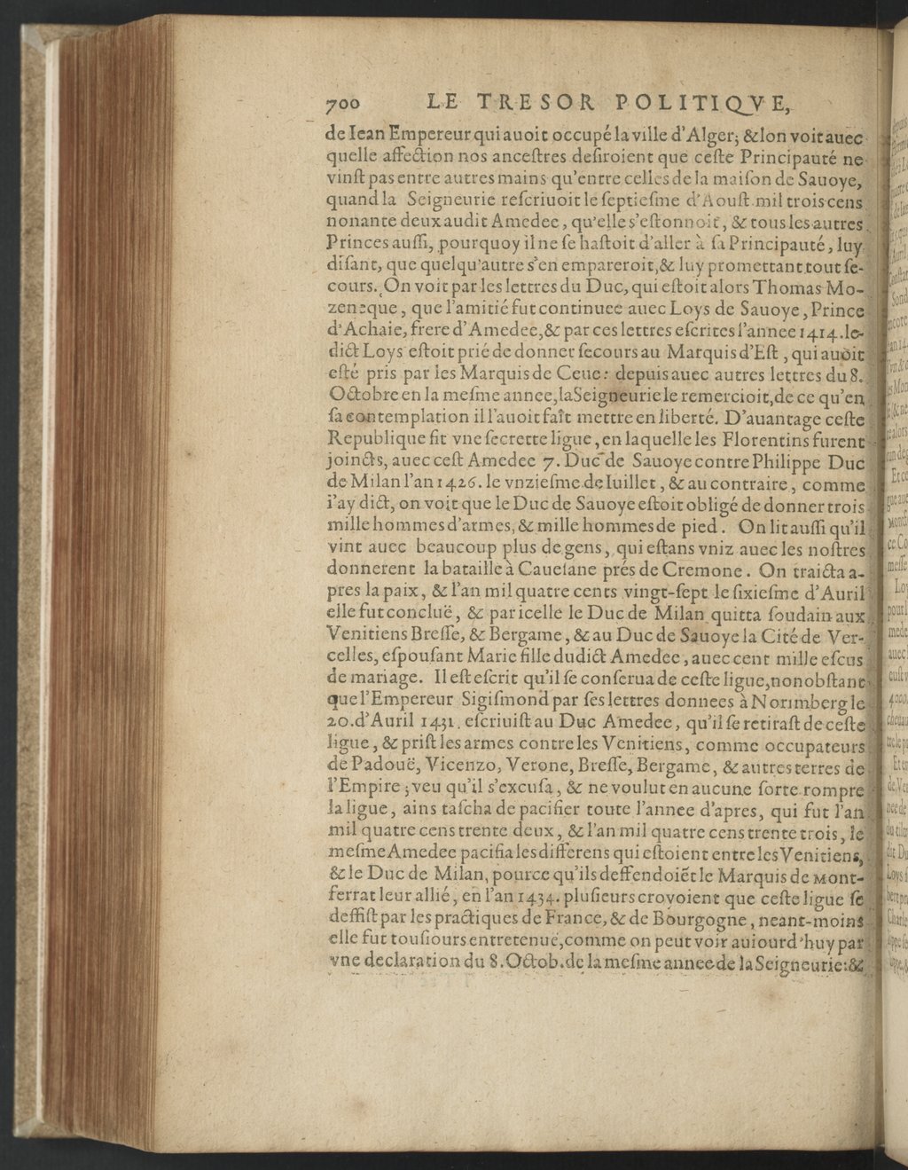 1608 - Nicolas Du Fossé - Trésor politique - BnF Tolbiac
