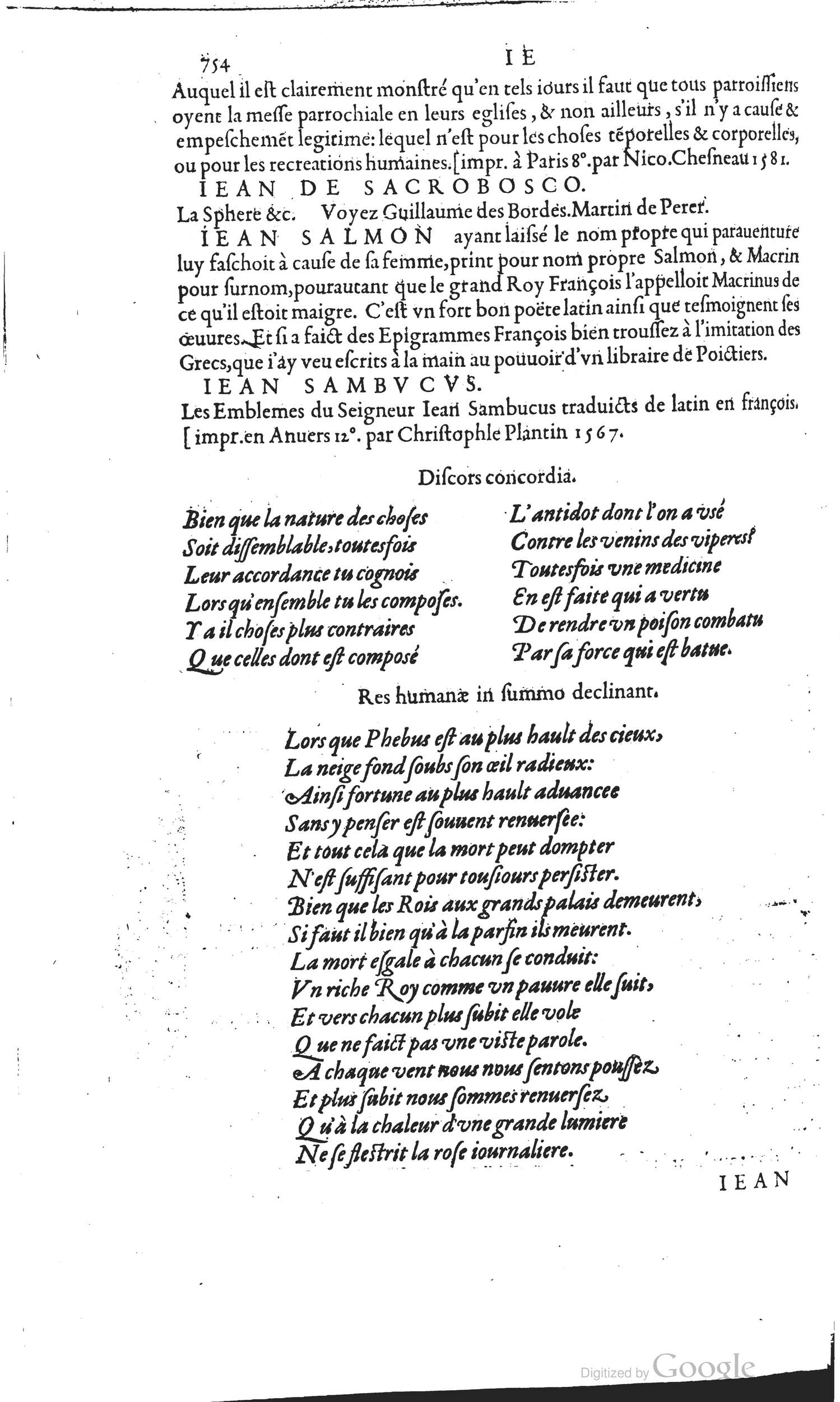 1585 - Barthélemy Honorat - Bibliothèques françaises - BSB Munich