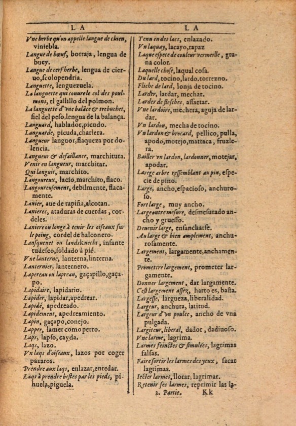 1607 - Marc Orry - Trésor des deux langues espagnole et française (Première et Seconde parties) - ÖNB Wien