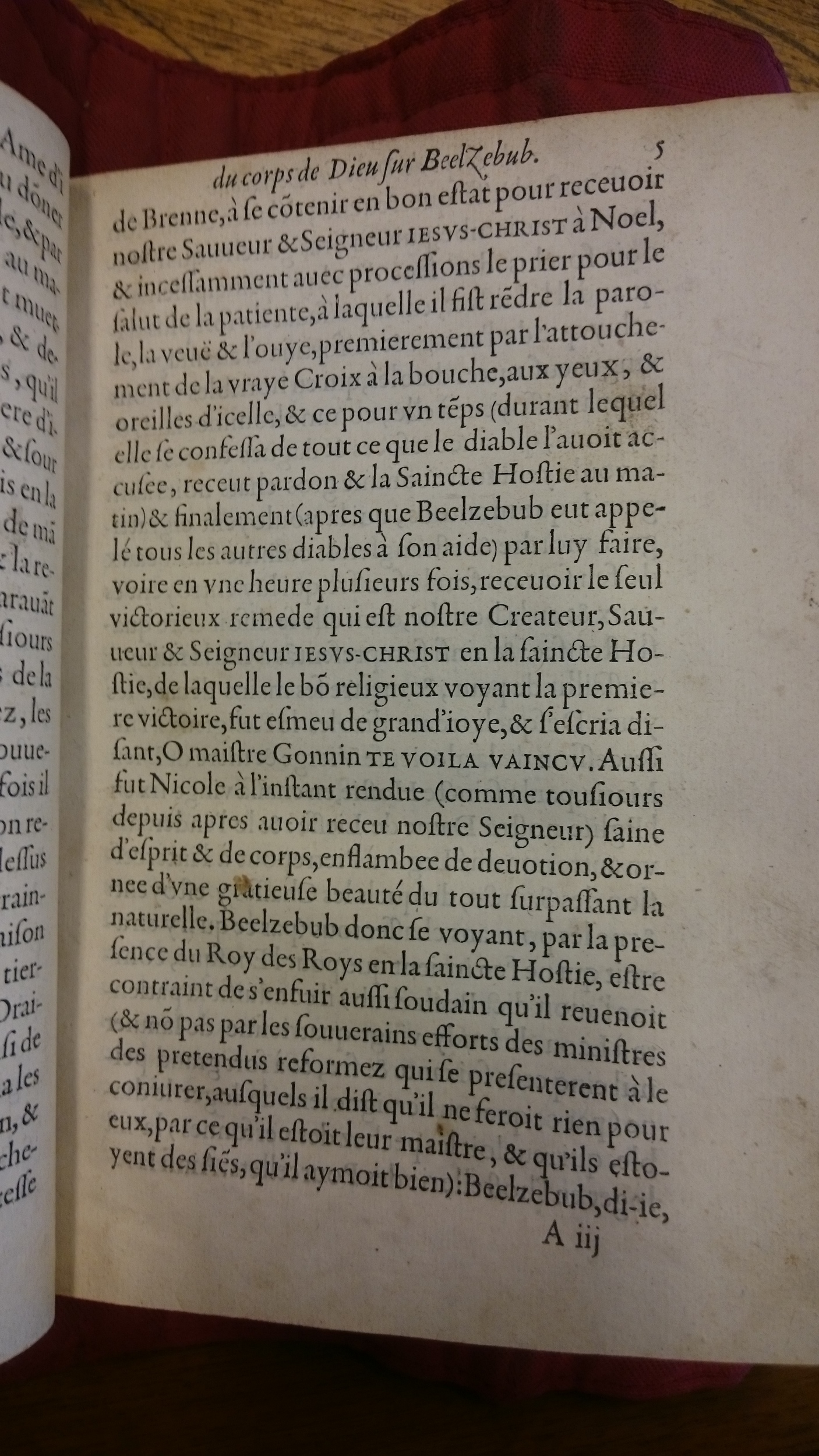 1578 - Nicolas Chesneau - Trésor et entière histoire de la triomphante victoire du corps de Dieu sur l’esprit malin - BM Lyon
