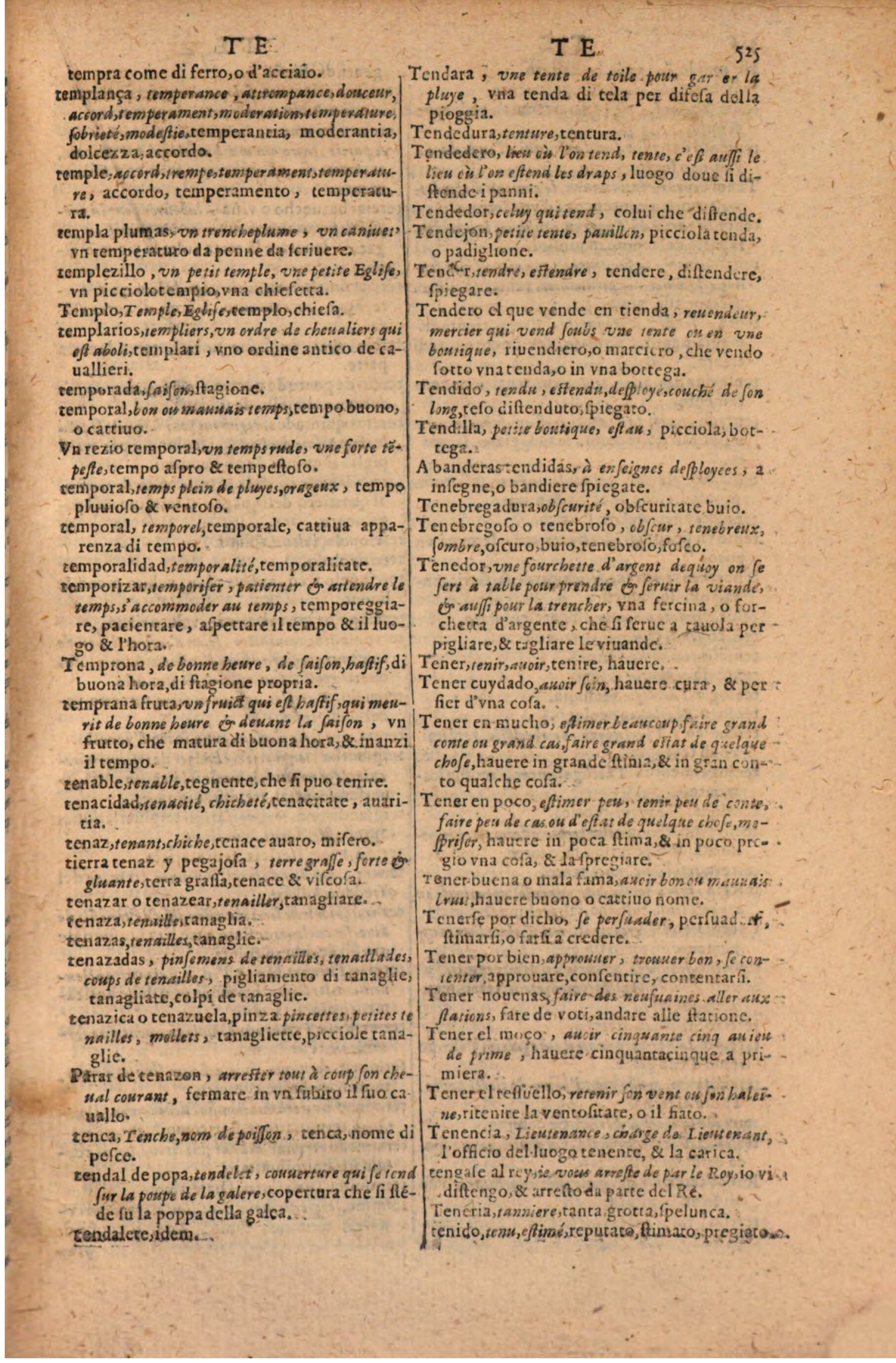 1606 - Samuel Crespin - Thresor des trois langues, francoise, italiene et espagnolle - BSB Munich