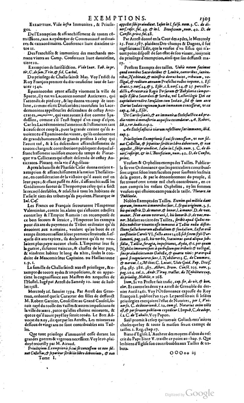 1629 - Veuve Nicolas Buon - Trésor du droit français (21754 T. 1) - BM Lyon
