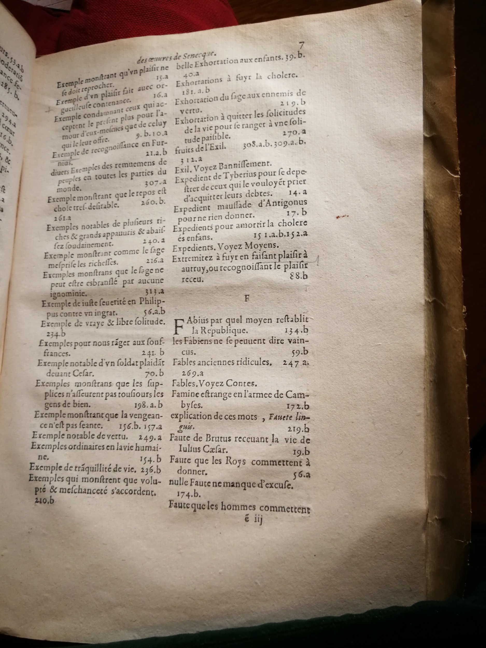 1595 - Jean Houzé - Œuvres morales et mêlées de Sénèque, Trésor de philosophie morale - T. 1 - BnF