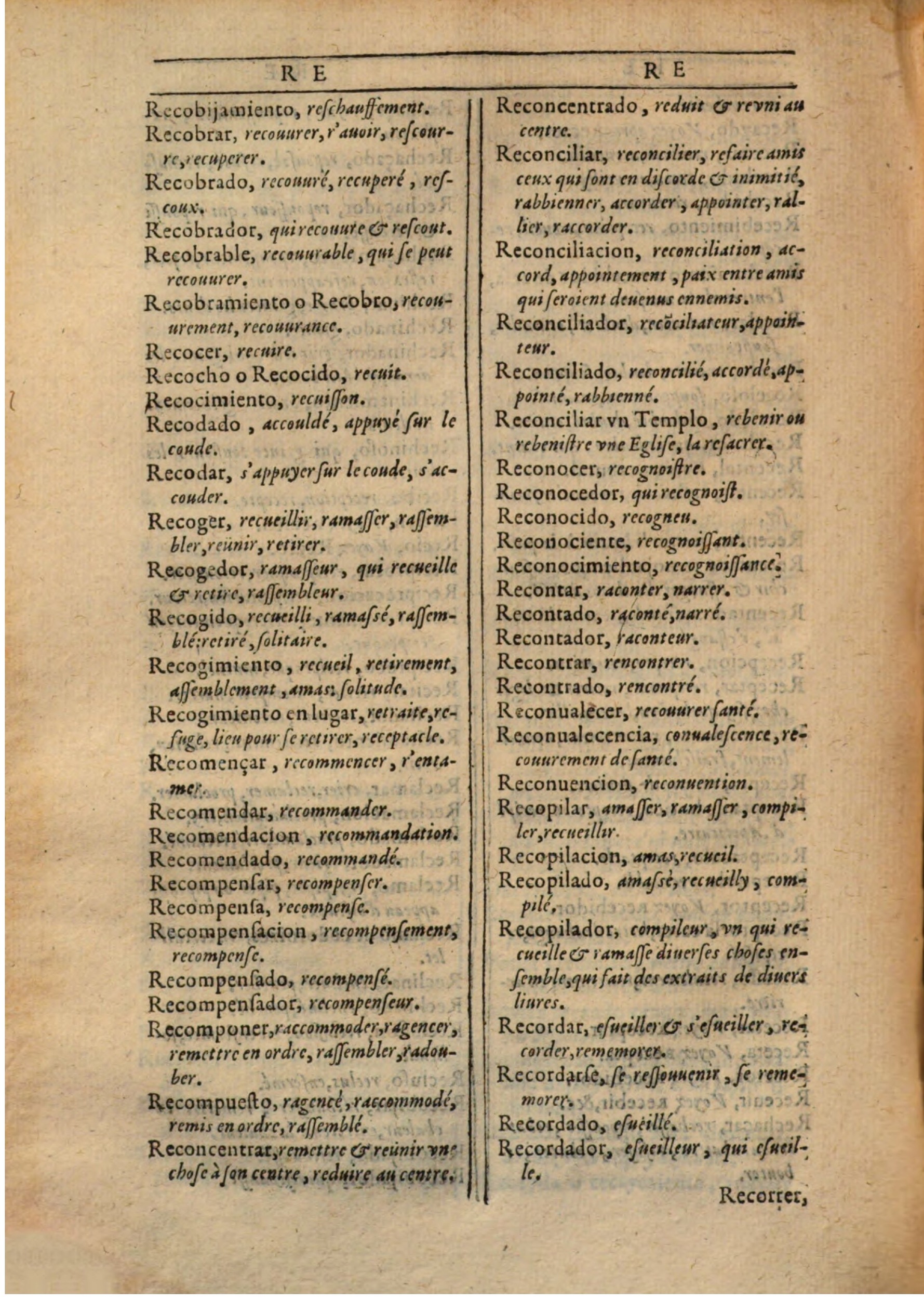 1607 - Marc Orry - Trésor des deux langues espagnole et française (Première partie) - BSB Munich 1607 - Marc Orry - Trésor des deux langues espagnole et française (Première partie) - BSB Munich