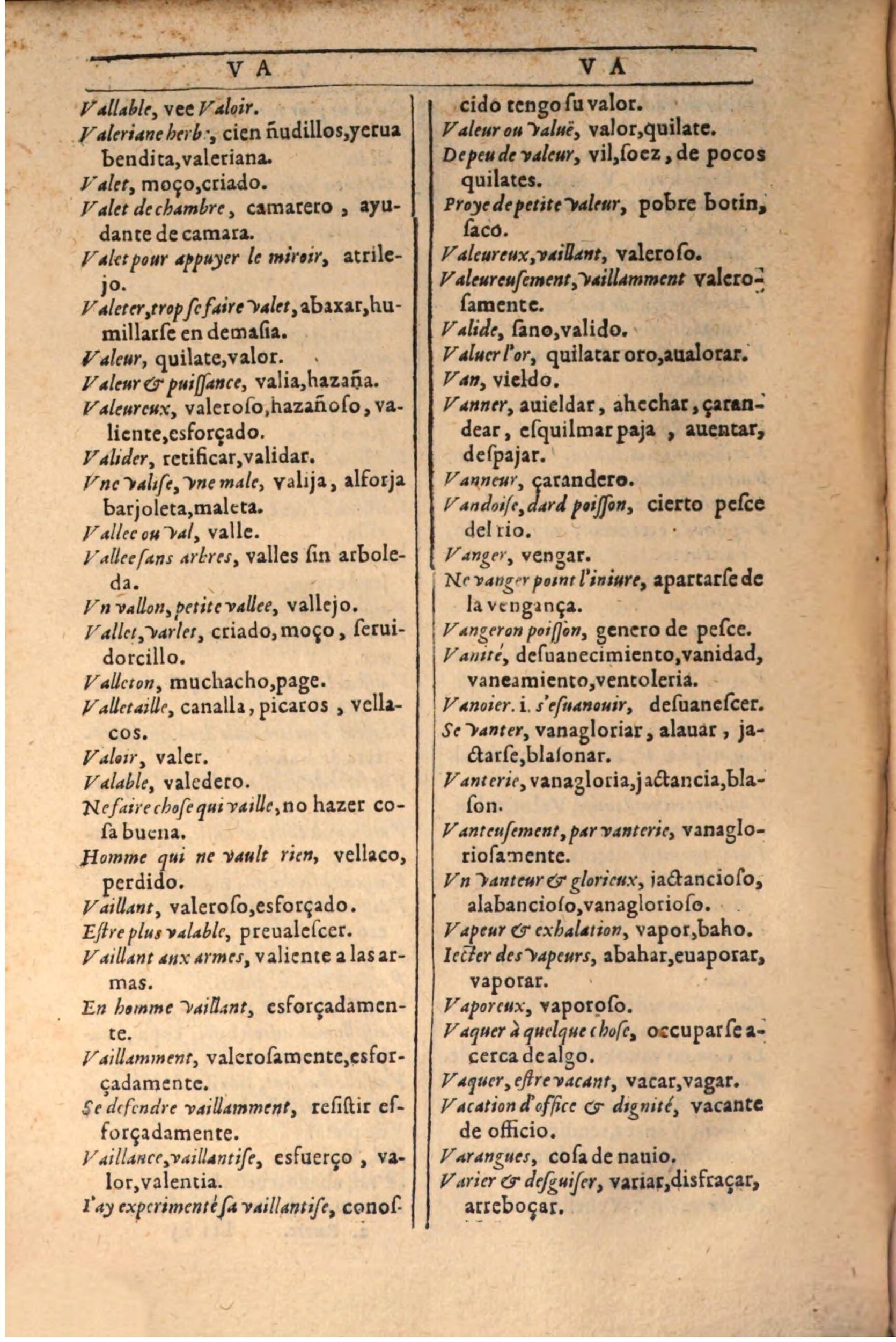 1607 - Marc Orry - Trésor des deux langues espagnole et française (Seconde partie) - BSB Munich