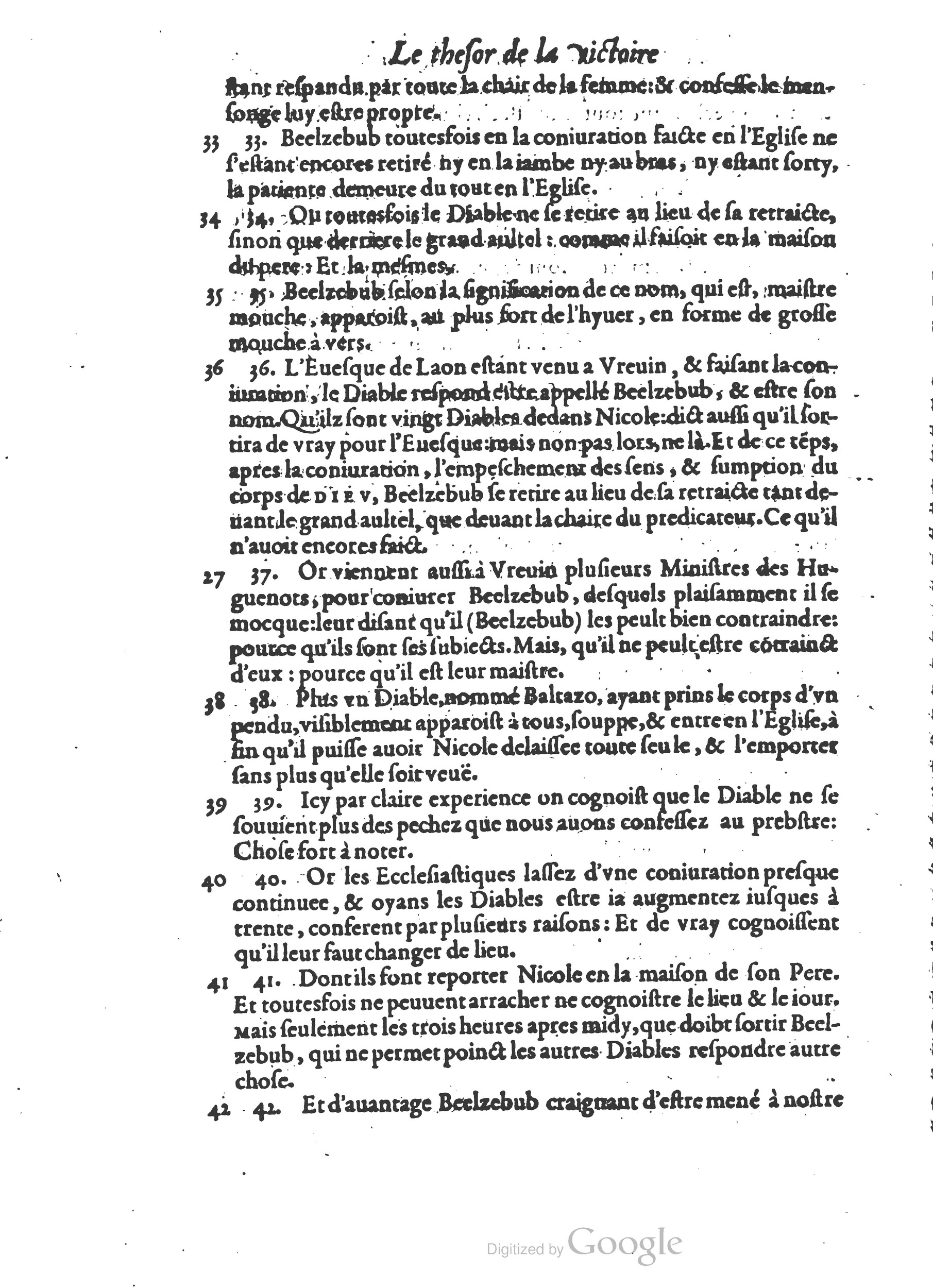 1578 - Nicolas Chesneau - Trésor et entière histoire de la triomphante victoire du corps de Dieu sur l’esprit malin - British Library 1578 - Nicolas Chesneau - Trésor et entière histoire de la triomphante victoire du corps de Dieu sur l’esprit malin - British Library