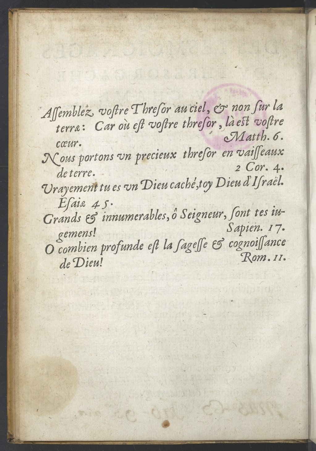 [1575c.] - s.n. - Le Livre des témoignages du Trésor caché au champ - BnF-Tolbiac