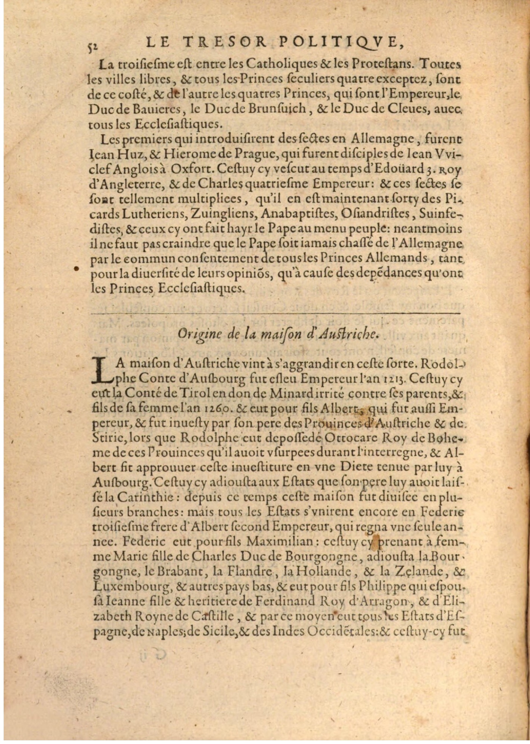 1608 - Nicolas Du Fossé - Trésor politique - BSB Munich