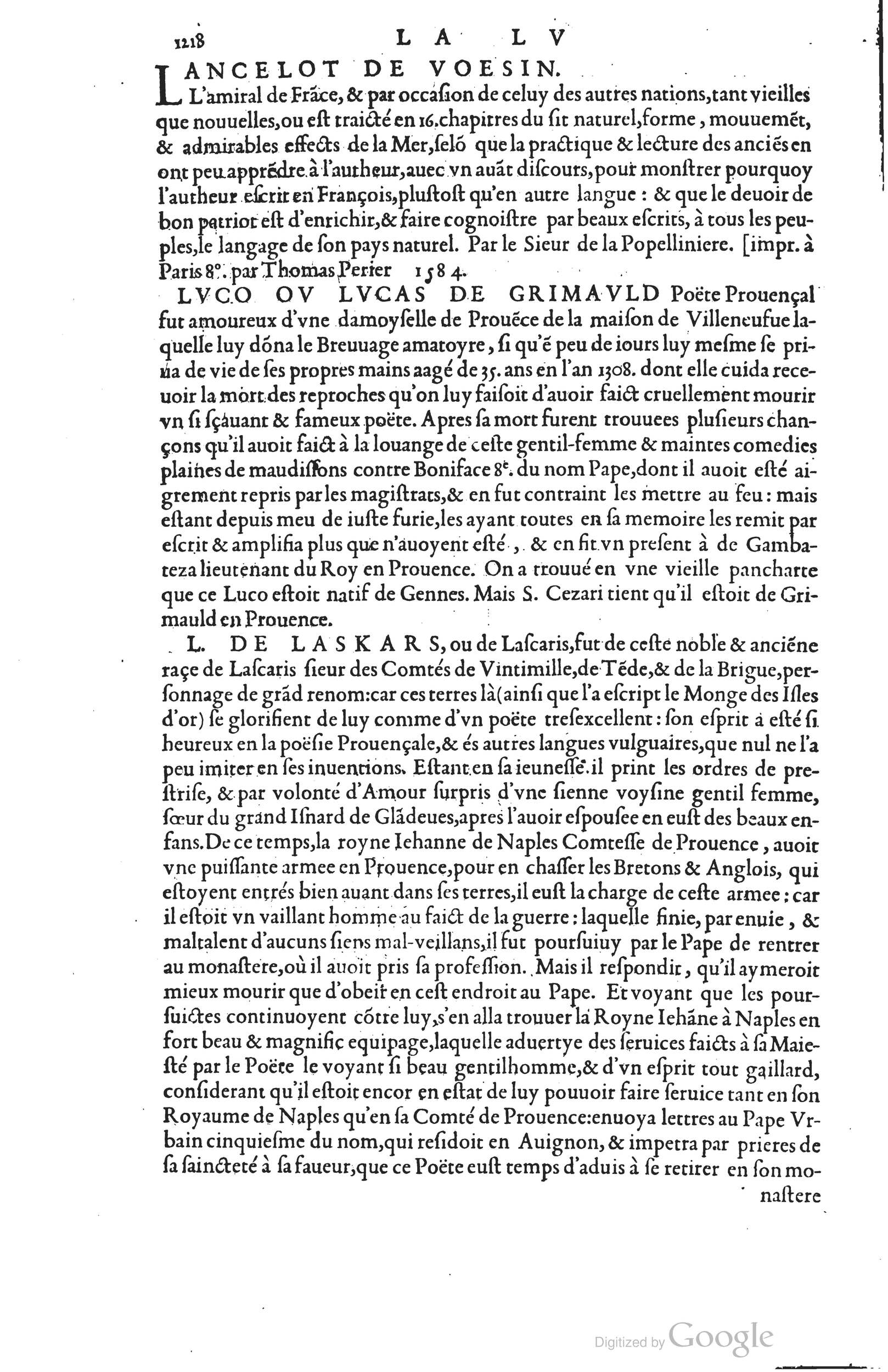 1585 - Barthélemy Honorat - Bibliothèques françaises - BSB Munich