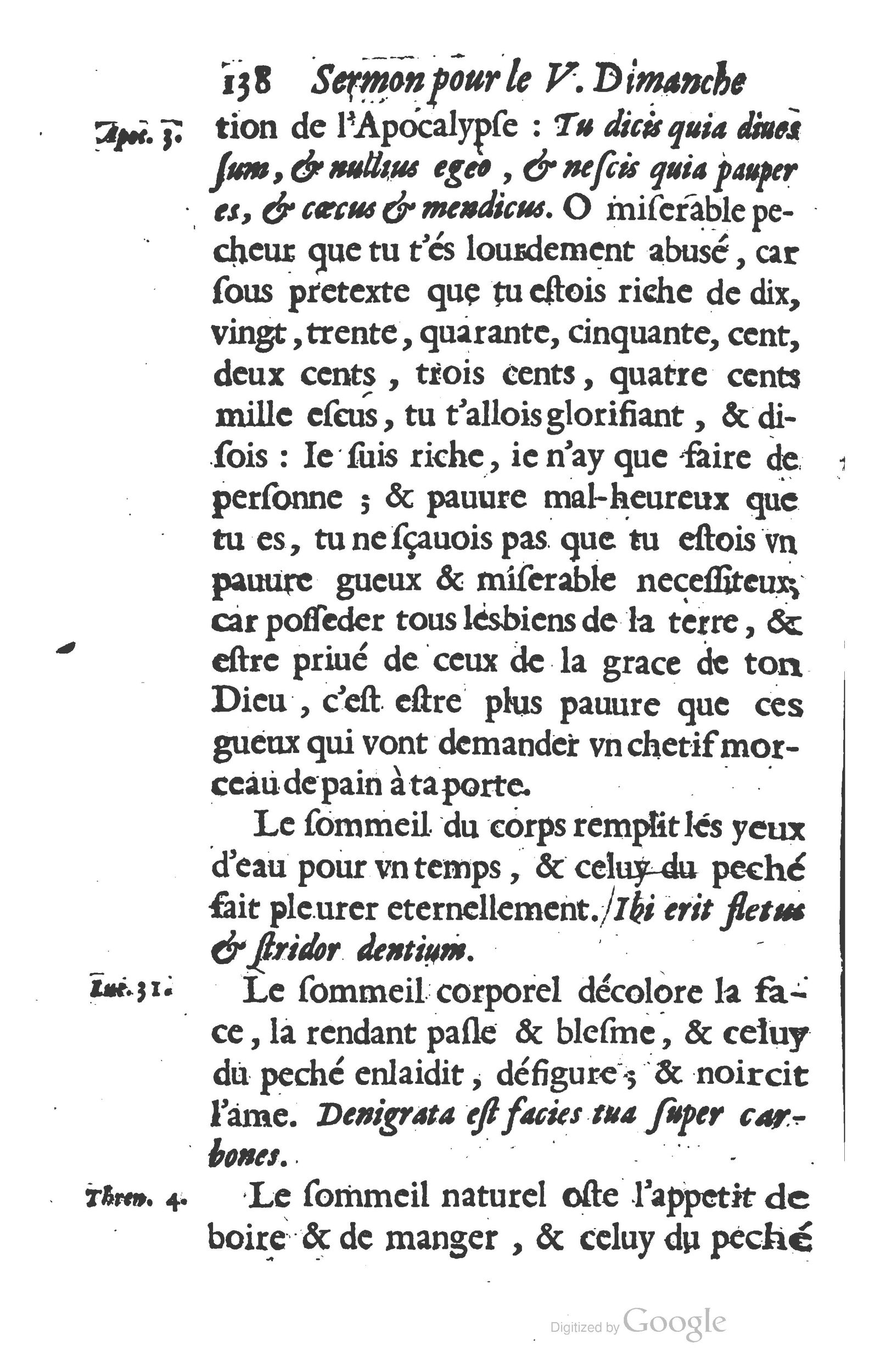 1629 - Manassés de Préaulx - Sermons ou Trésors de la piété chrétienne - BM Lyon