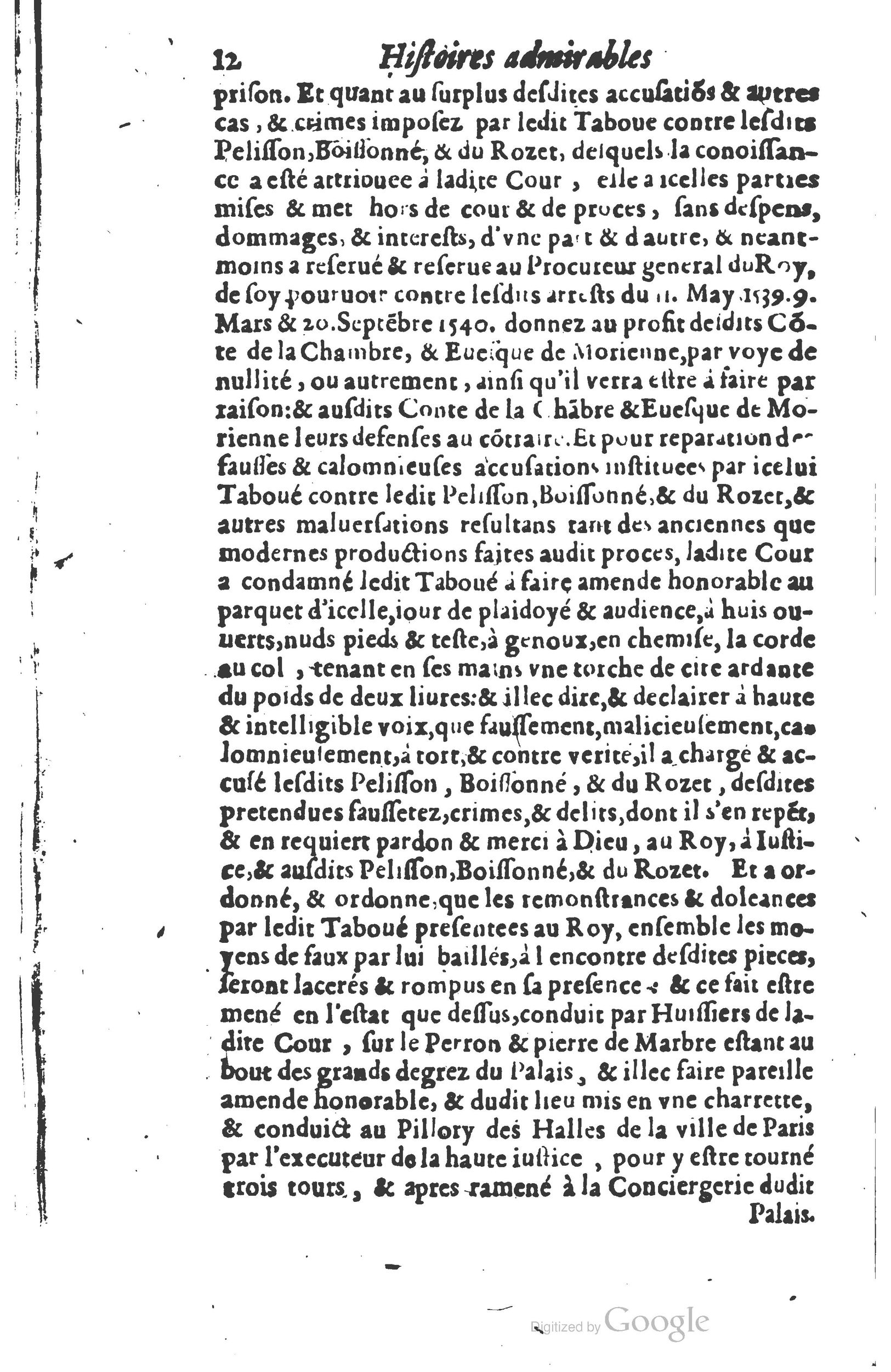 1610 - Paul Marceau - Trésor d’histoires admirables et mémorables - Princeton