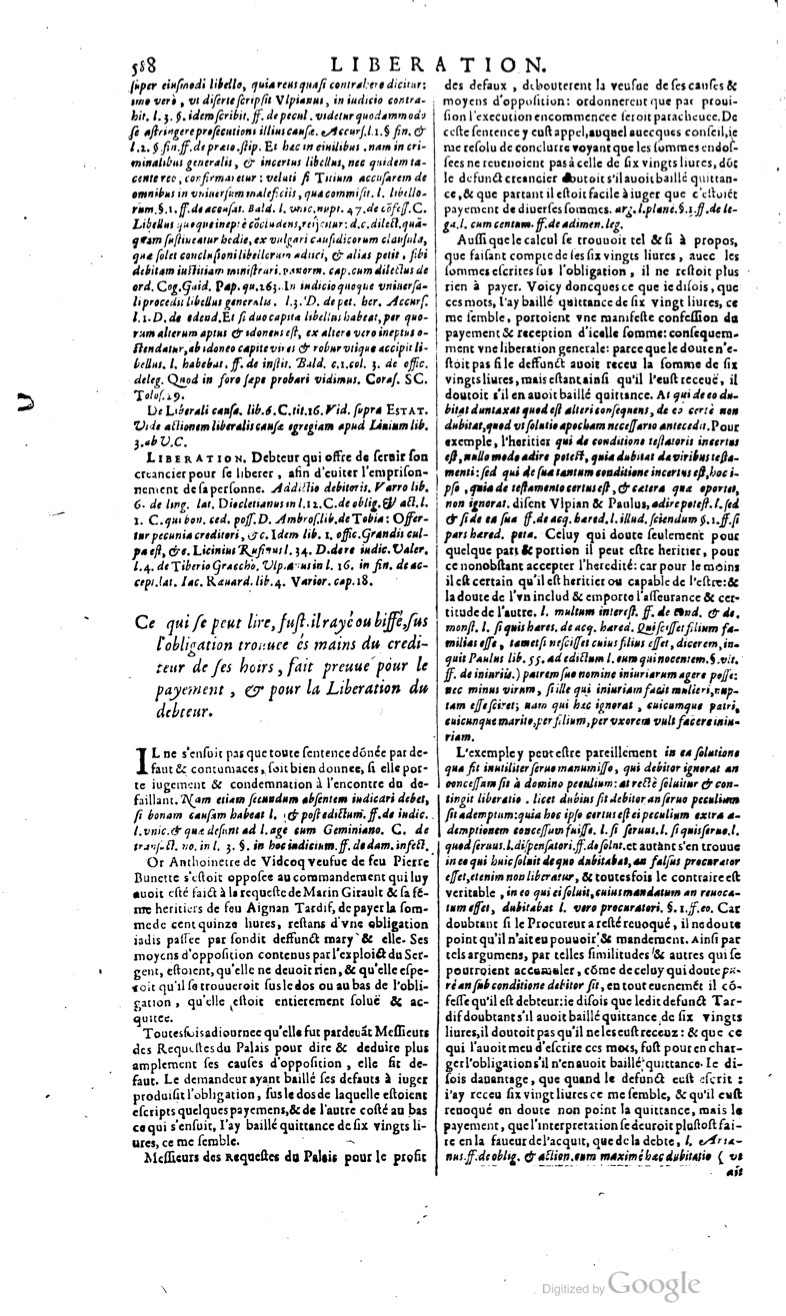 1629 - Veuve Nicolas Buon - Trésor du droit français (29620 T. 2) - BM Lyon