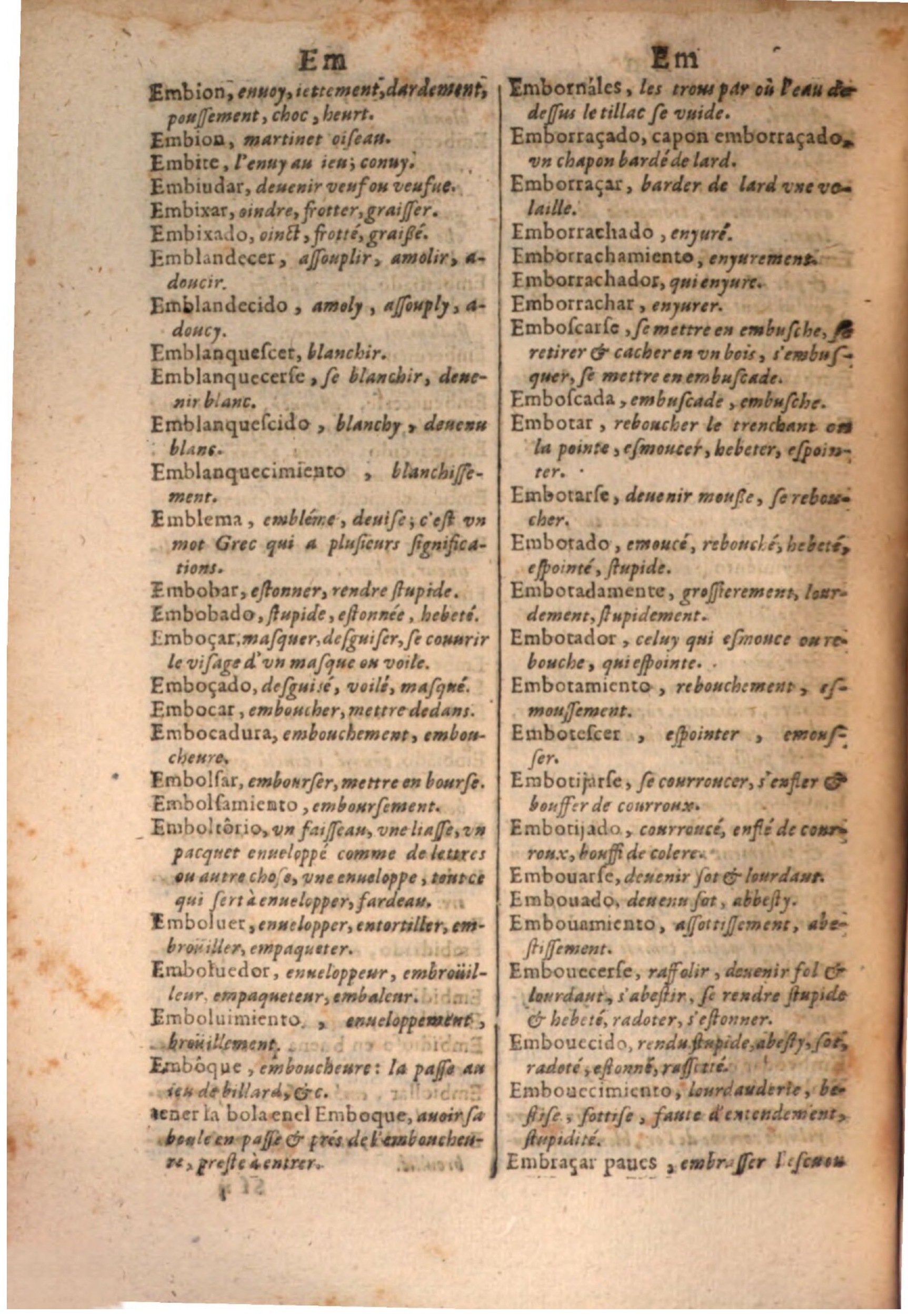 1645 - A. de Sommaville et A. Courbé - Trésor des deux langues espagnole et française - BSB Munich