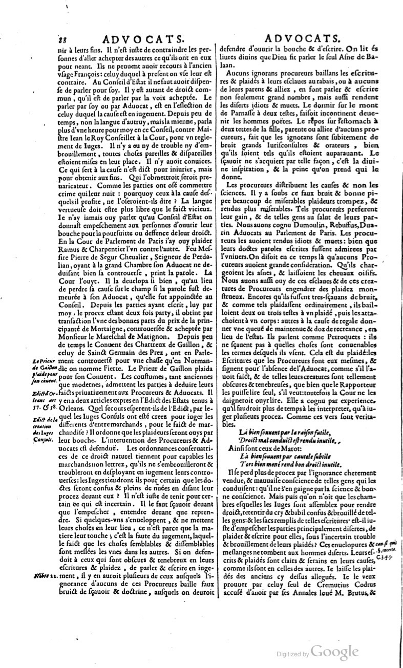 1629 - Veuve Nicolas Buon - Trésor du droit français (21754 T. 1) - BM Lyon