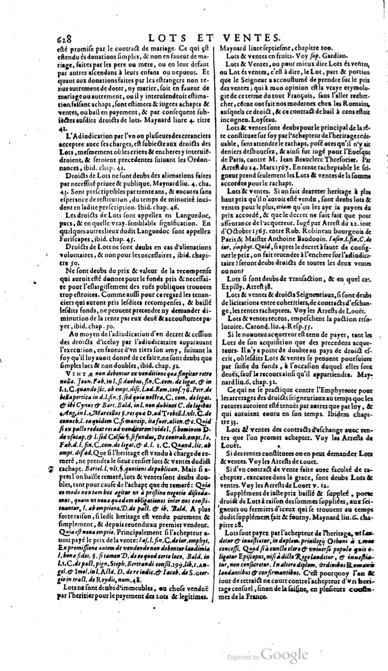 1629 - Veuve Nicolas Buon - Trésor du droit français (29620 T. 2) - BM Lyon